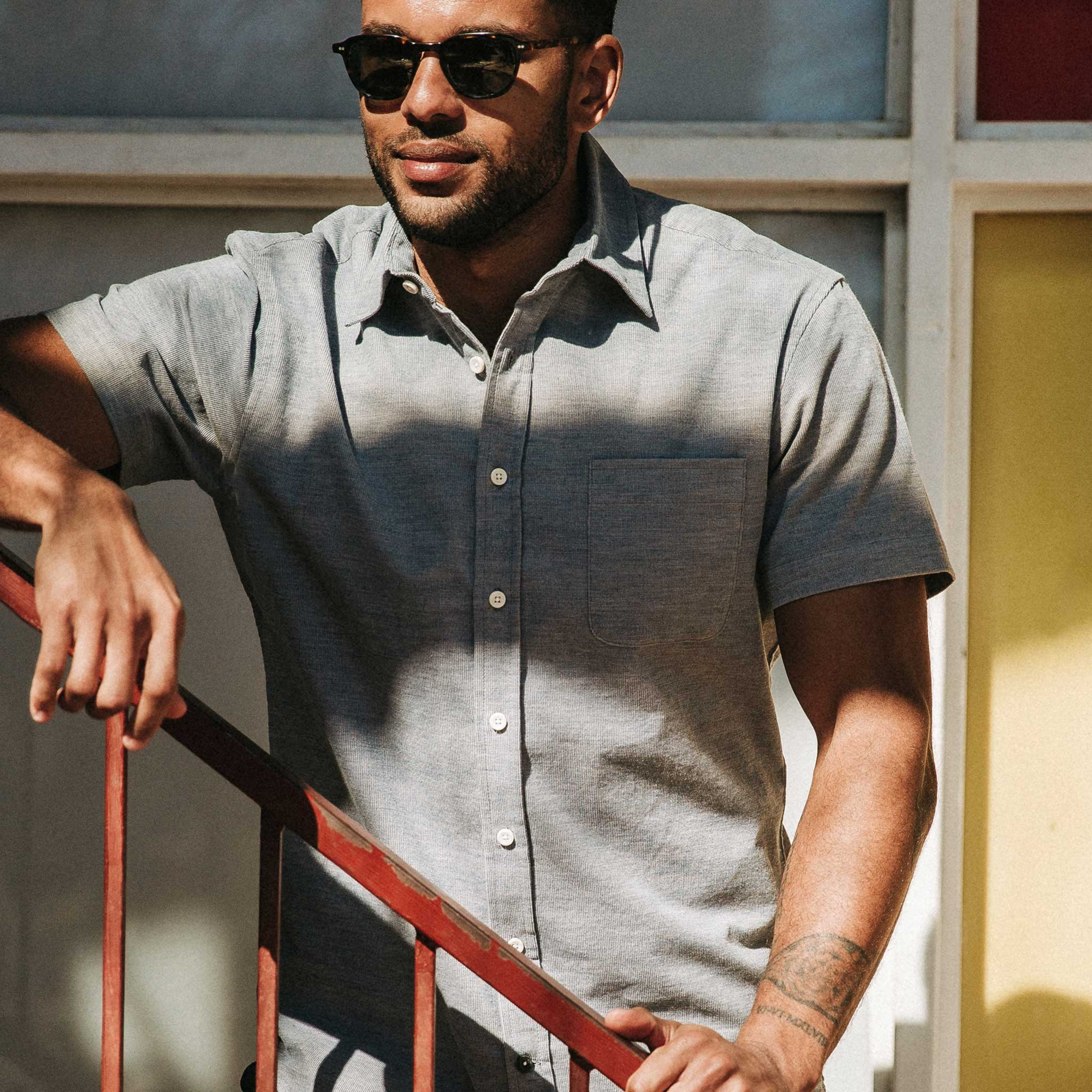 The Short Sleeve California in Slate Cord - Image 3