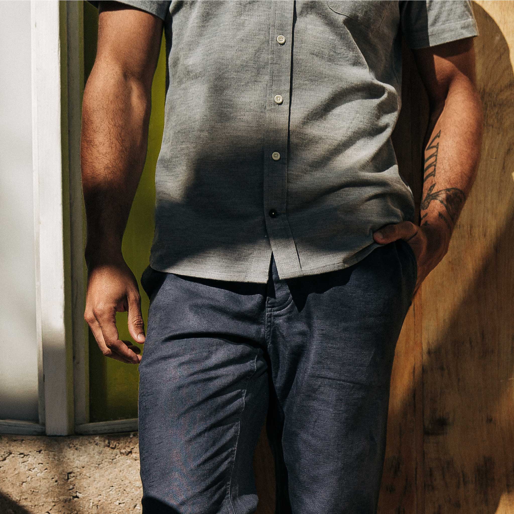 The Short Sleeve California in Slate Cord - Image 4