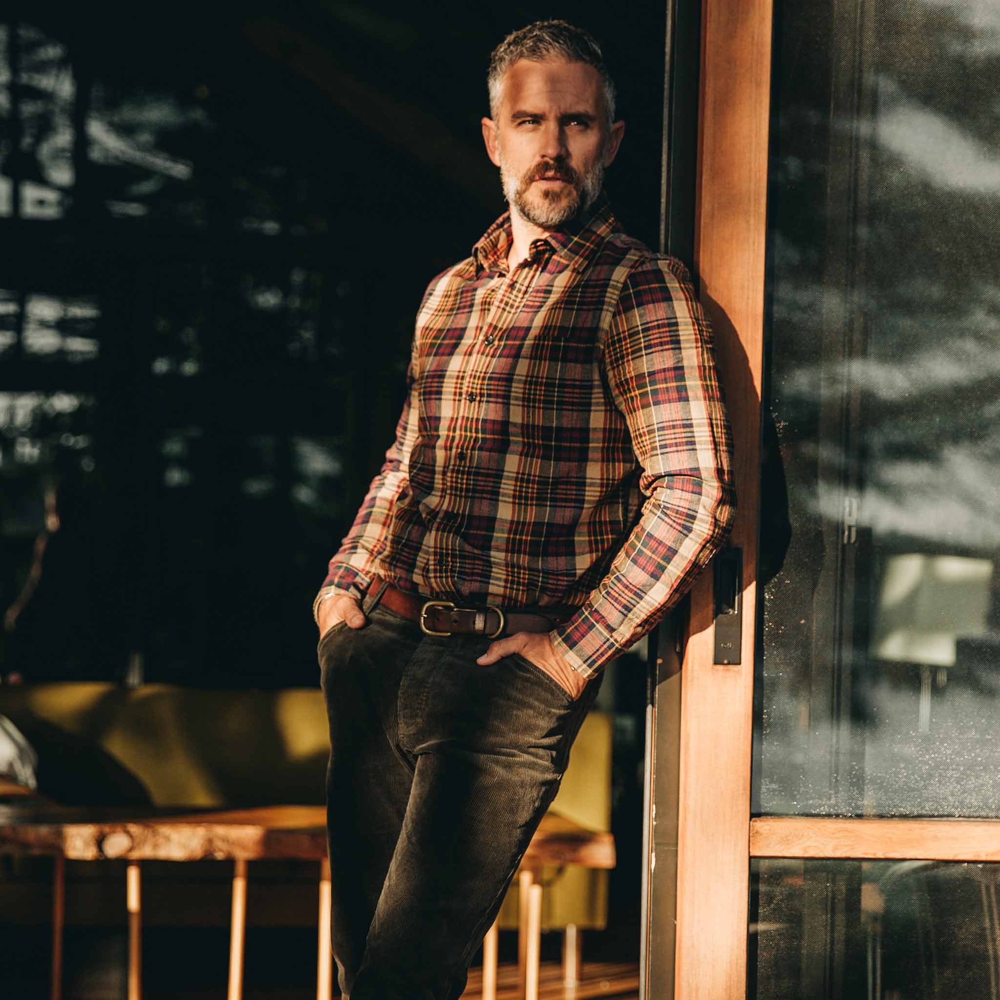 The California in Vintage Navy Madras - Image 6