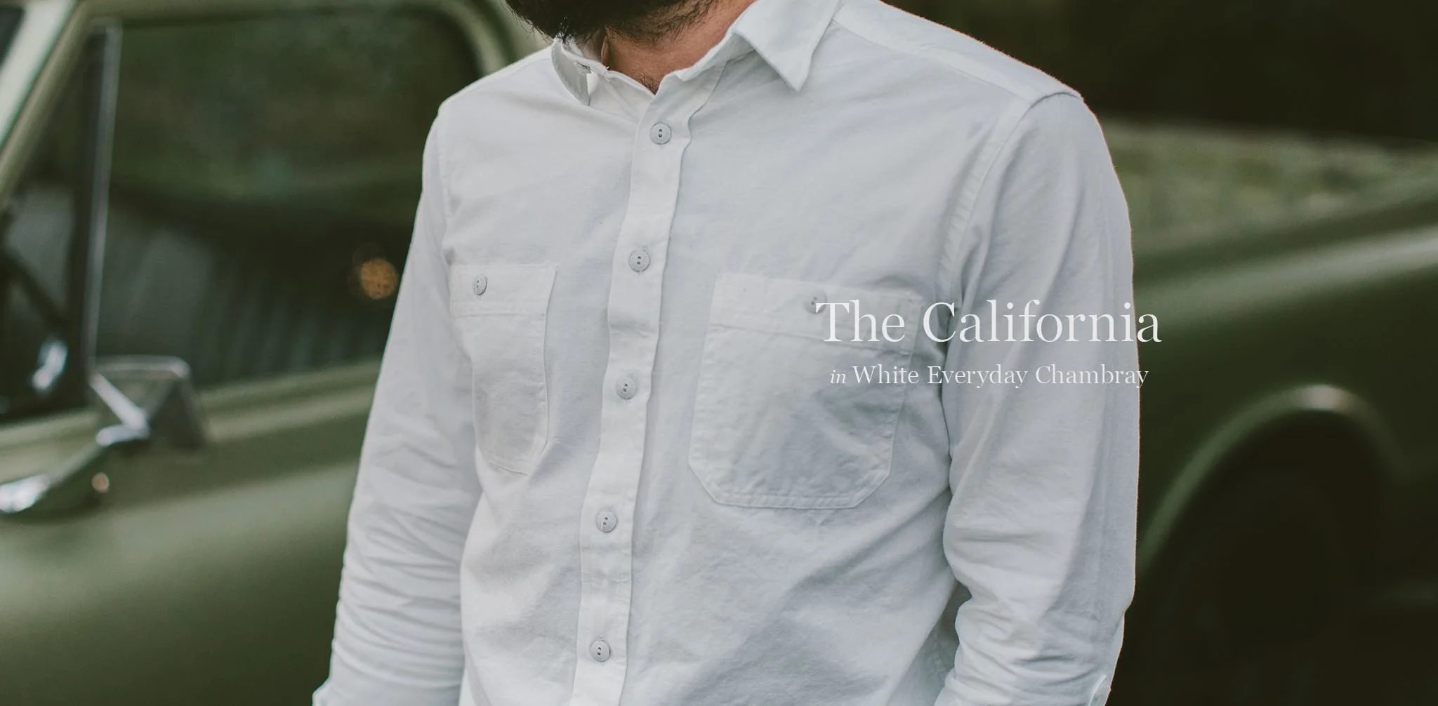 The California in White Everyday Chambray - Image 7