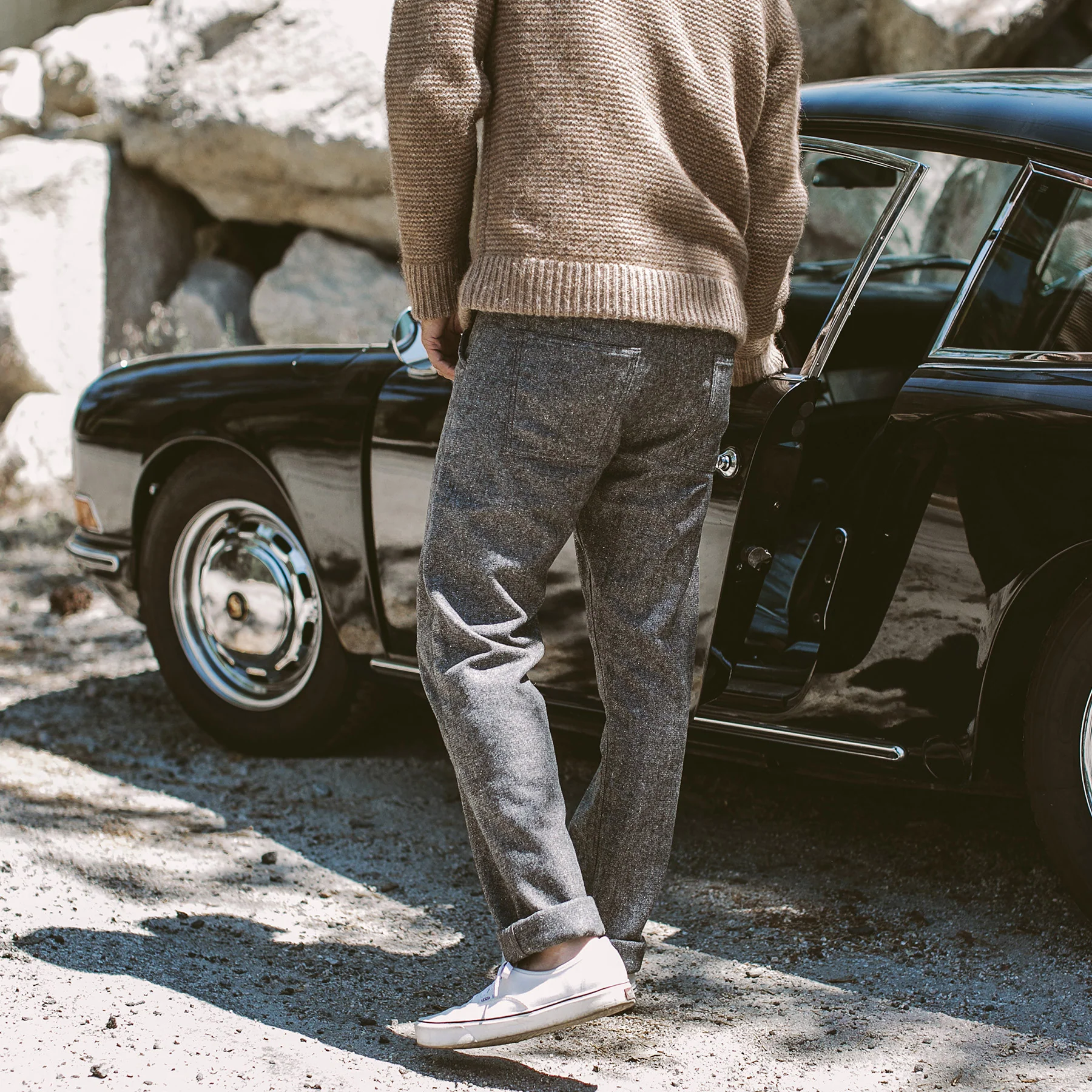 The Camp Pant in Charcoal Donegal - Image 5