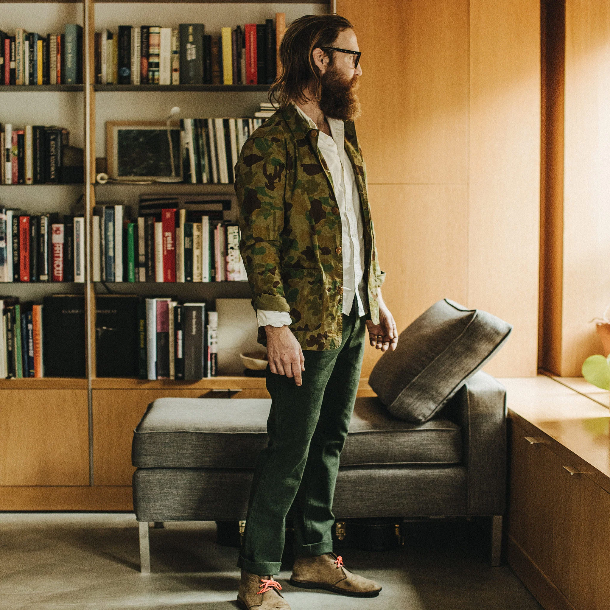 The Camp Pant in Dark Olive Boss Duck - Image 9