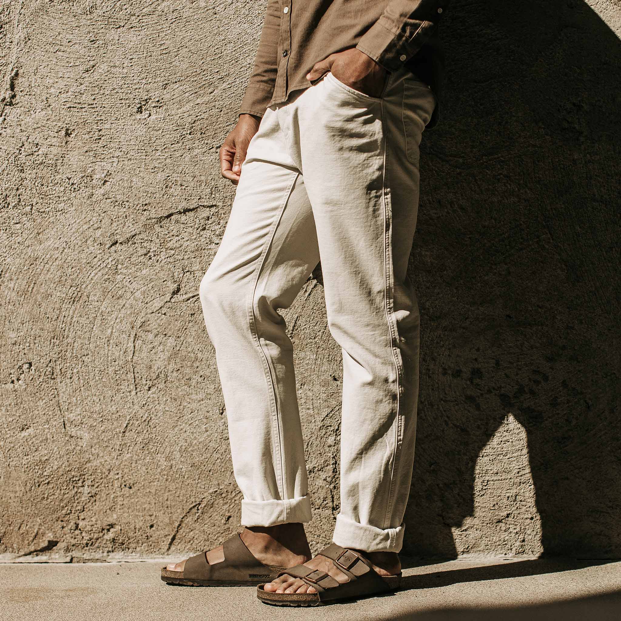 The Camp Pant in Natural Reverse Sateen - Image 2
