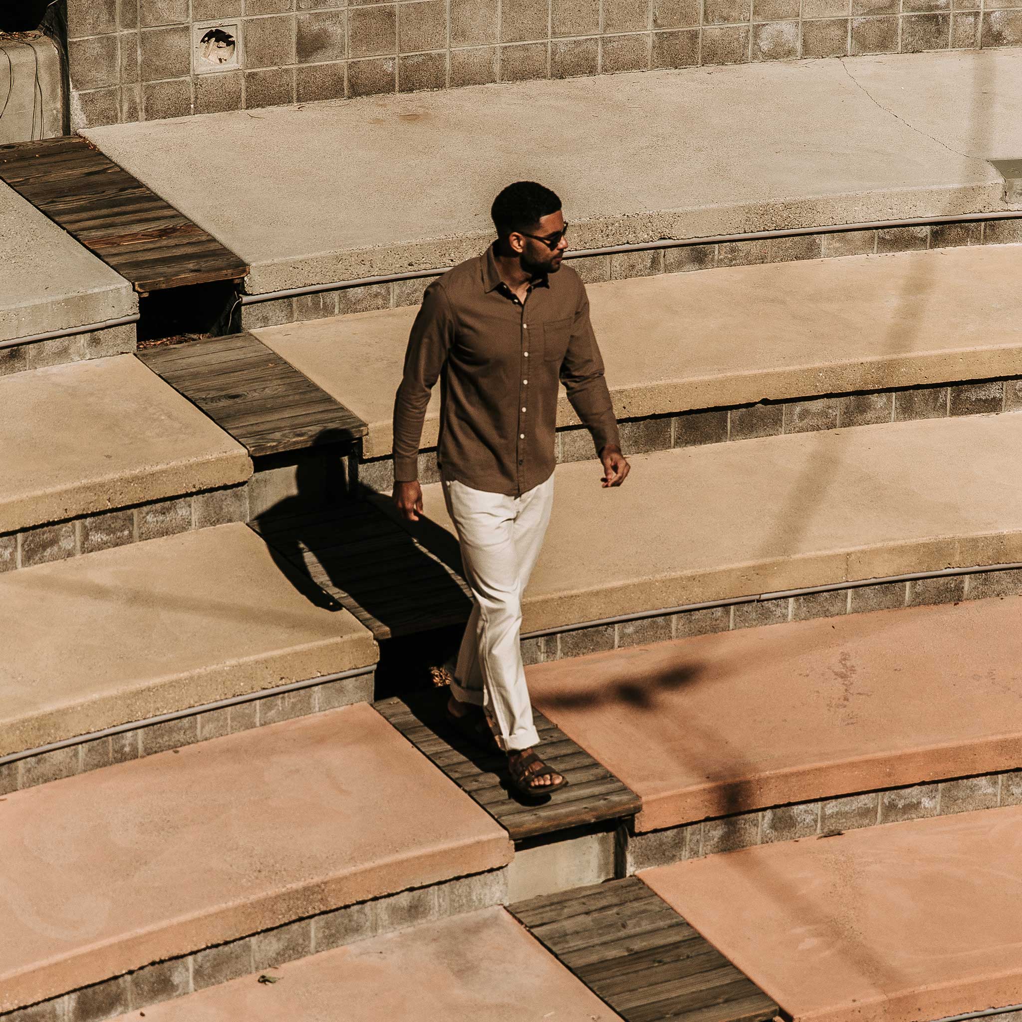The Camp Pant in Natural Reverse Sateen - Image 6