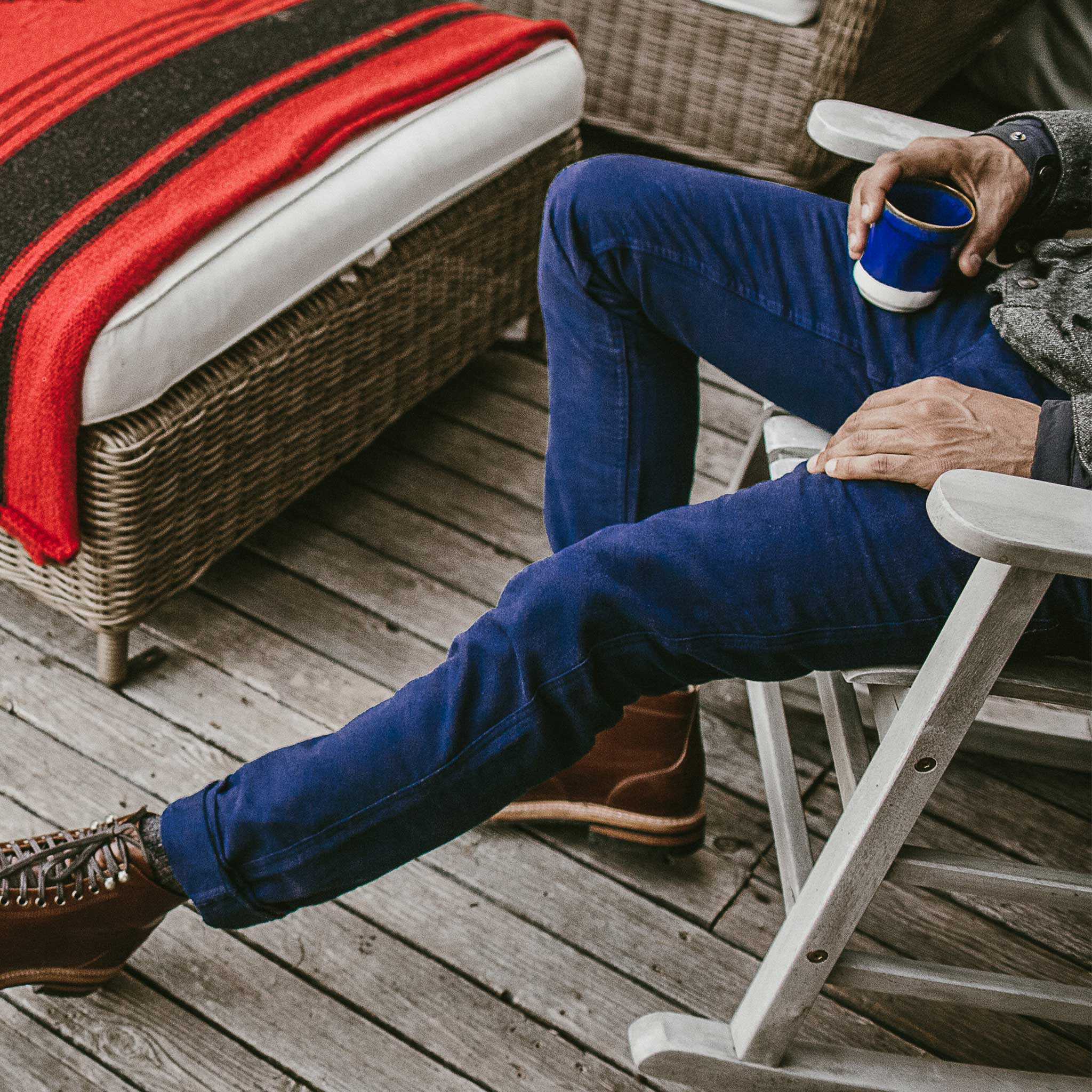 The Camp Pant in Navy Moleskin - Image 5