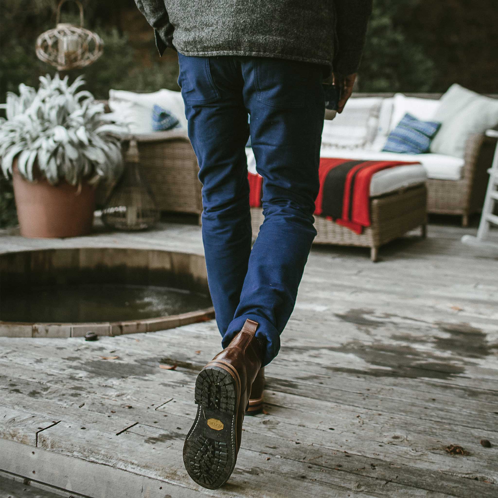 The Camp Pant in Navy Moleskin - Image 6
