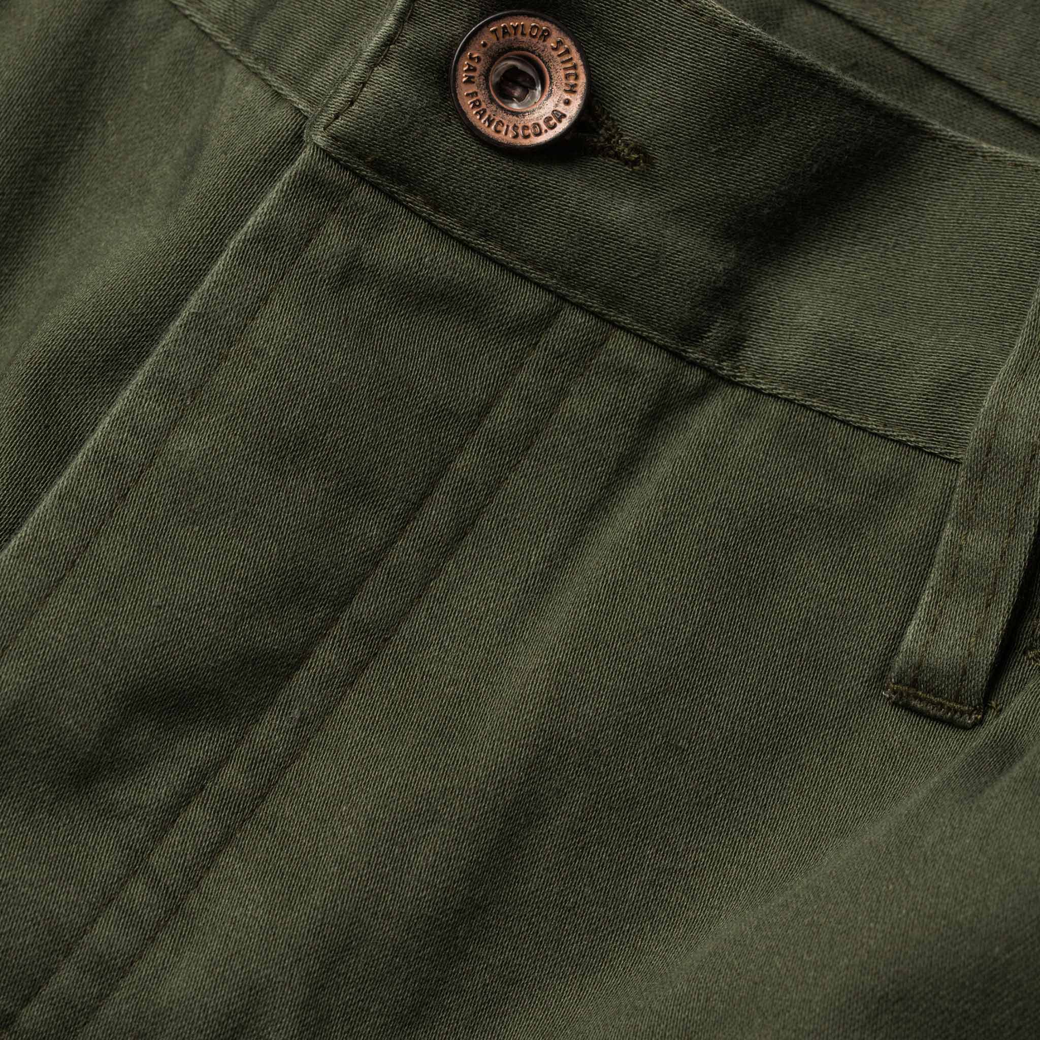 The Camp Pant in Olive Reverse Sateen - Image 8