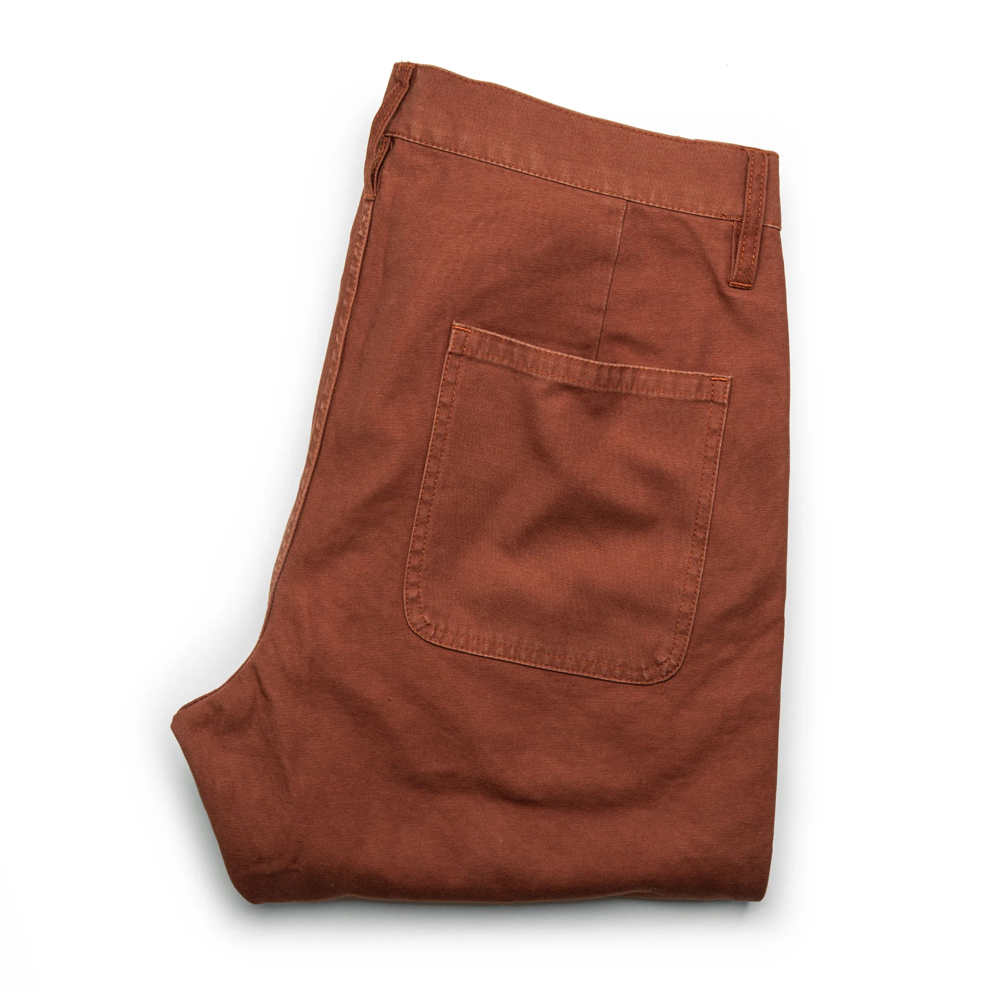 The Camp Pant in Rust Reverse Sateen - Image 10