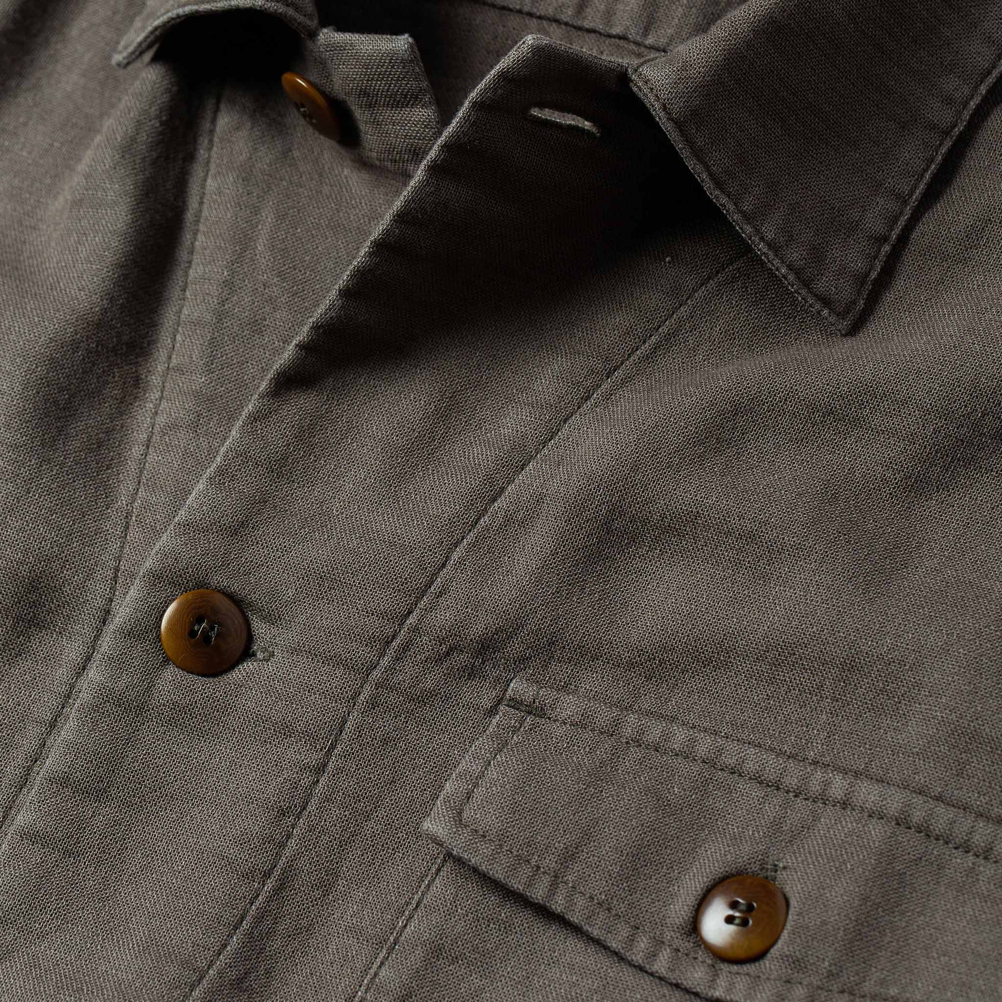 The Caravan Shirt in Walnut Double Cloth - Image 6