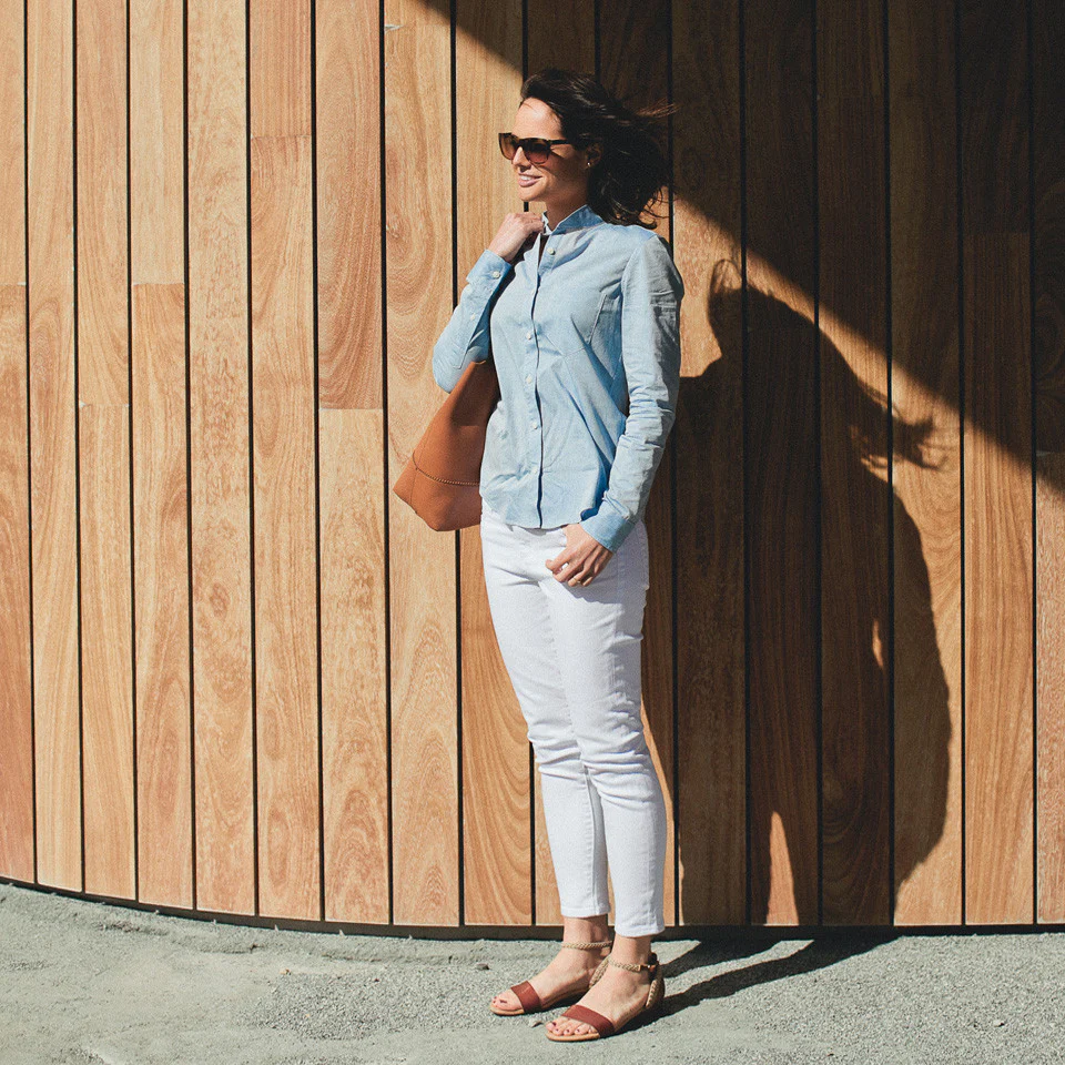 The Caroline in Light Blue Chambray - Image 3
