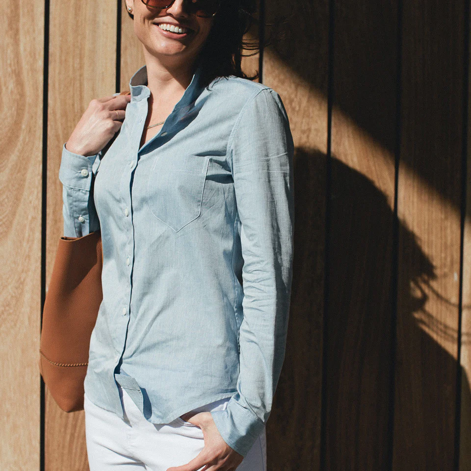 The Caroline in Light Blue Chambray - Image 4