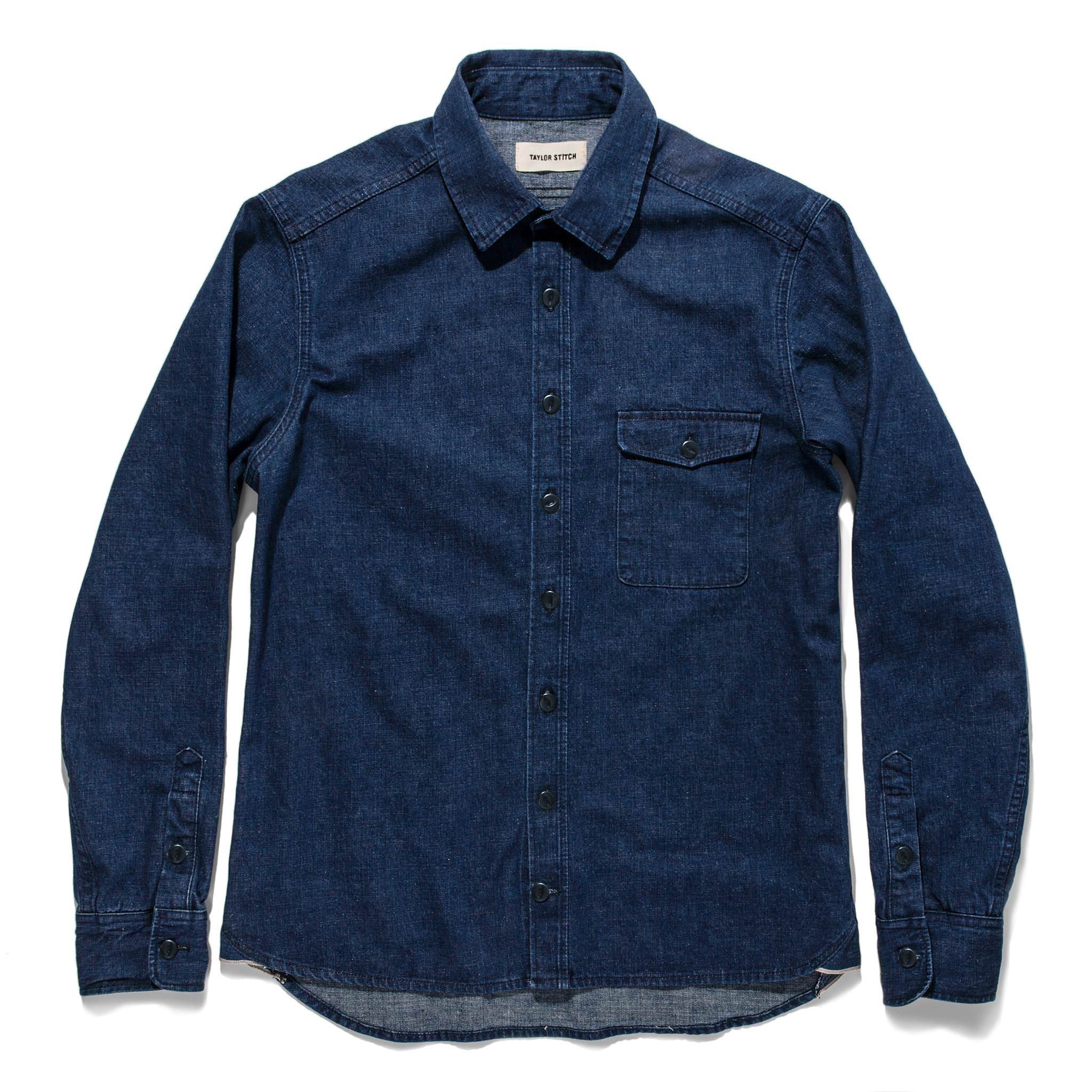 The Cash Shirt in Washed Selvage Denim - Image 9