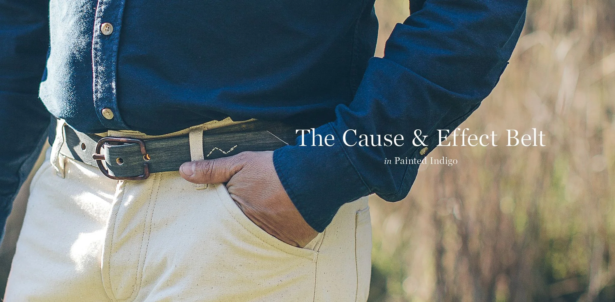 The Cause & Effect Belt in Painted Indigo - Image 3