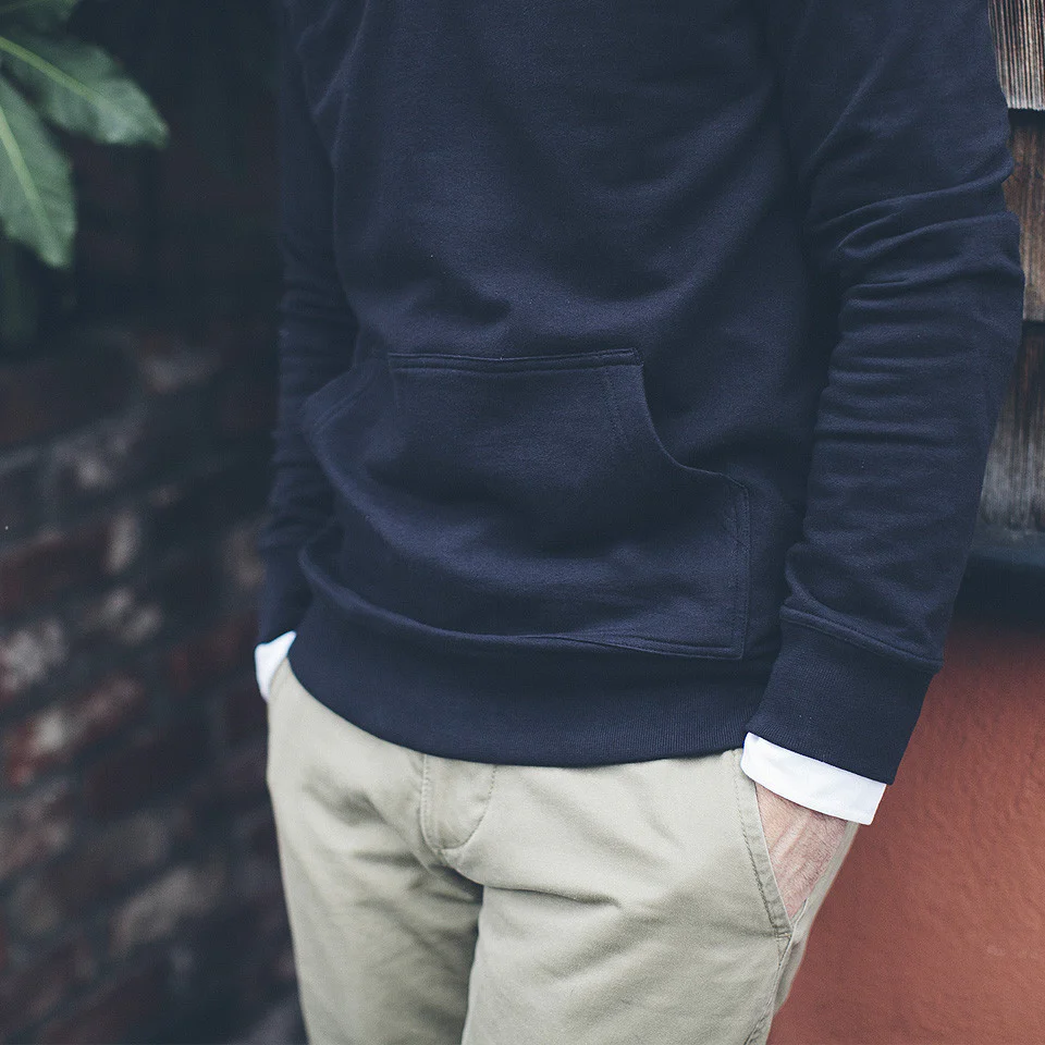 The Charcoal 3 Button Hooded Sweatshirt - Image 4