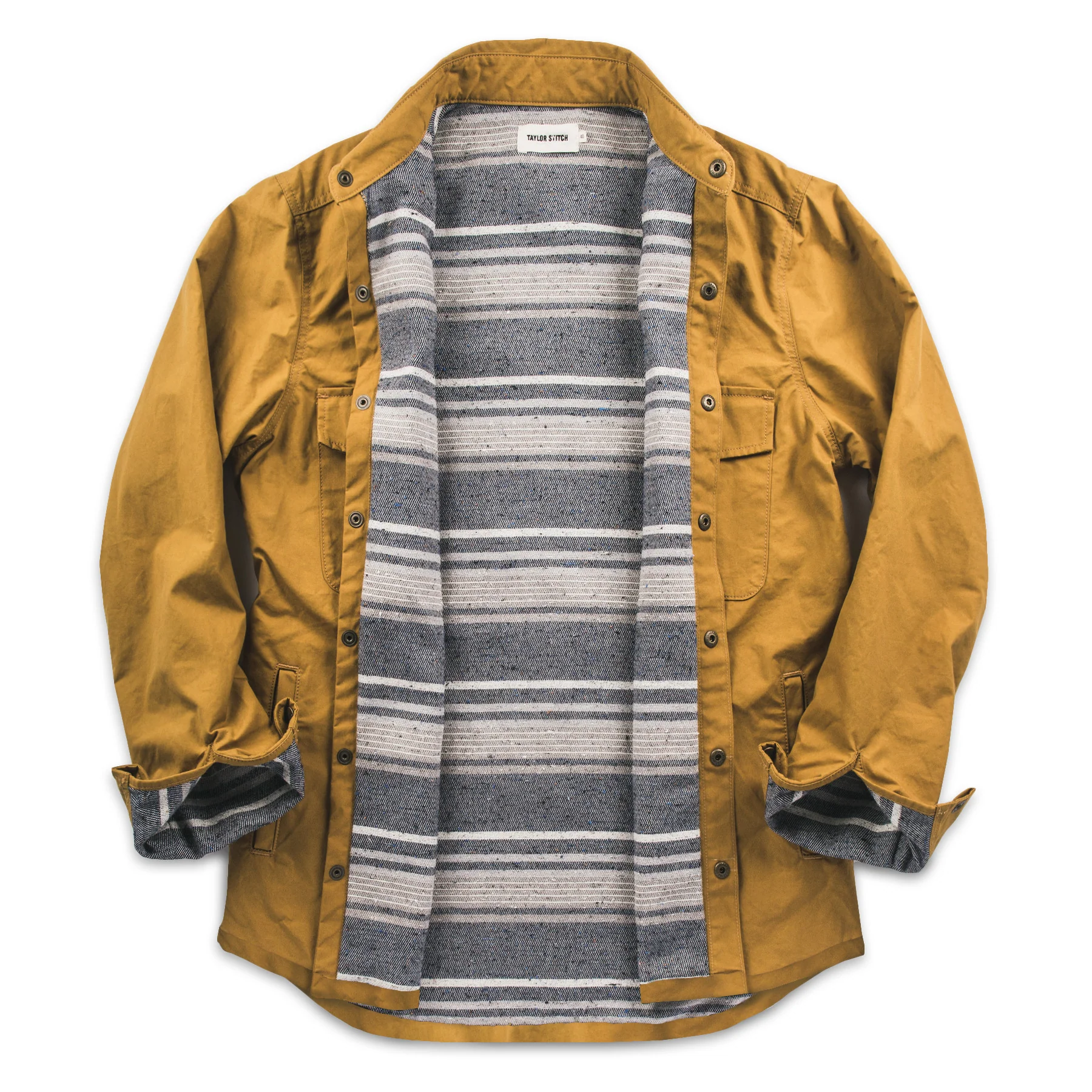 The Chore Jacket in Mustard Dry Wax Canvas - Image 3