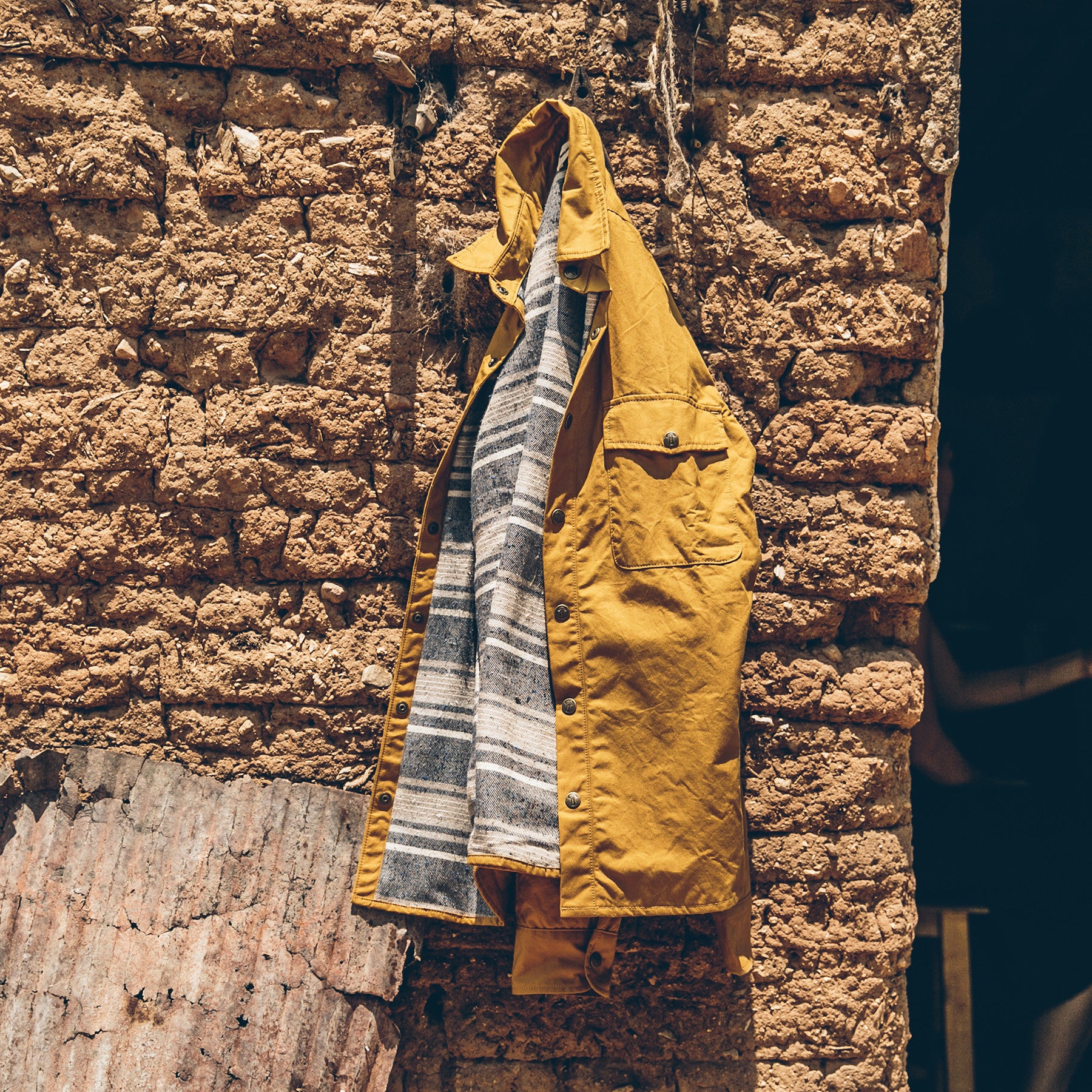 The Chore Jacket in Mustard Dry Wax Canvas - Image 9