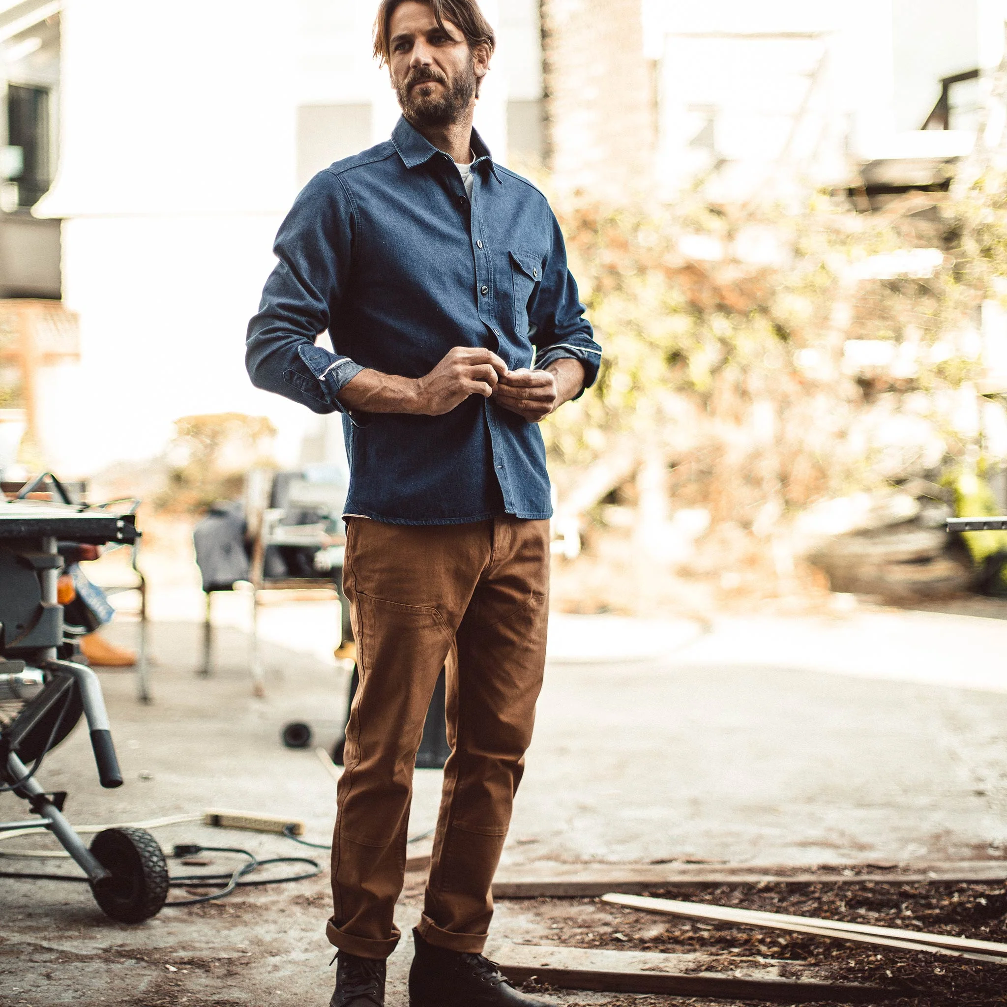 The Chore Pant in Washed Camel - Image 2