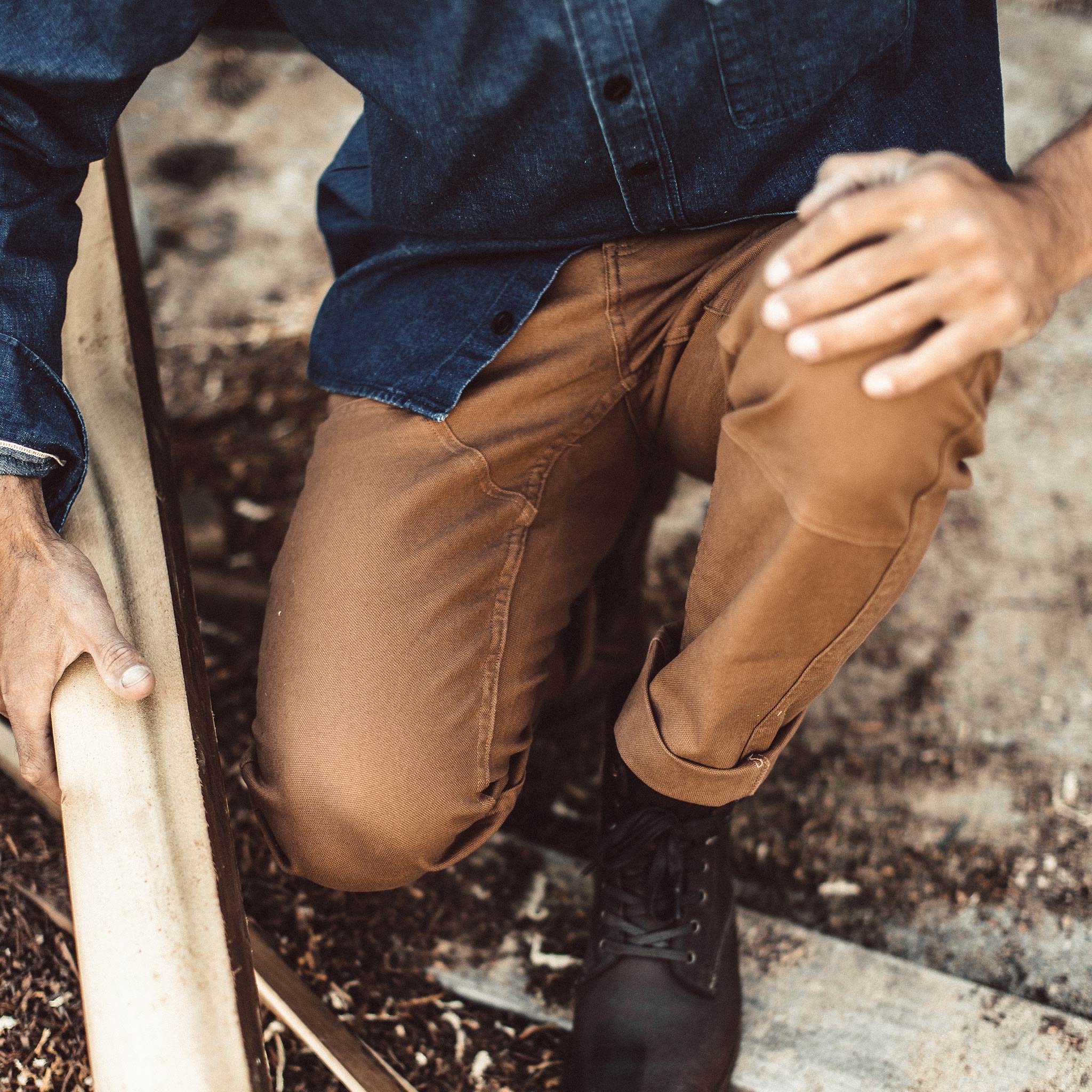 The Chore Pant in Washed Camel - Image 5