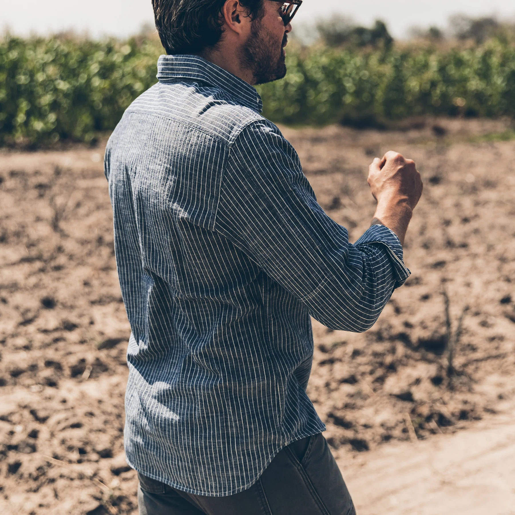 The Chore Shirt in Indigo Striped Chambray - Image 4