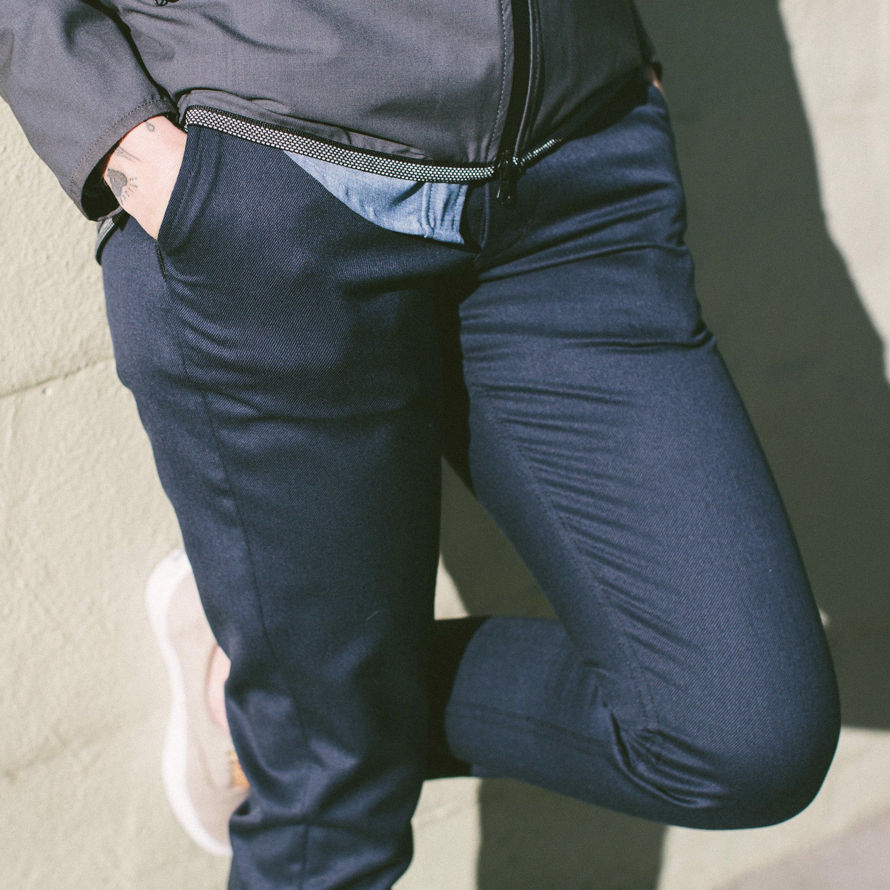 The Civic Chino in Navy Merino 4S - Image 3
