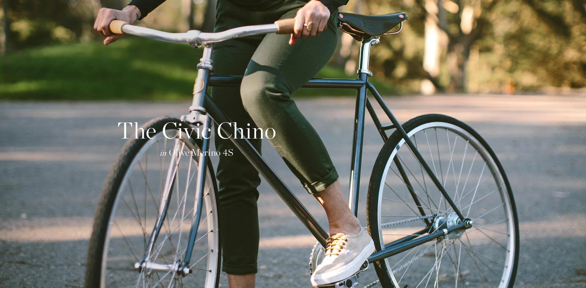 The Civic Chino in Olive Merino 4S - Image 8