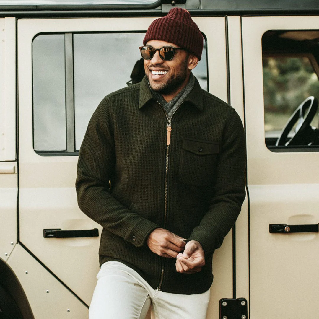 The Coit Jacket in Olive Waffle - Image 2