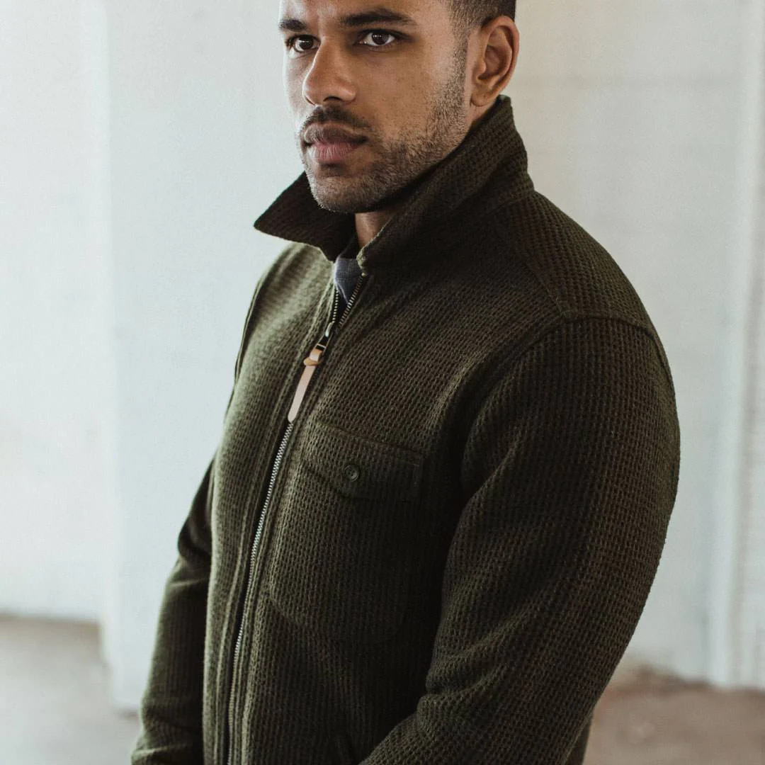 The Coit Jacket in Olive Waffle - Image 3