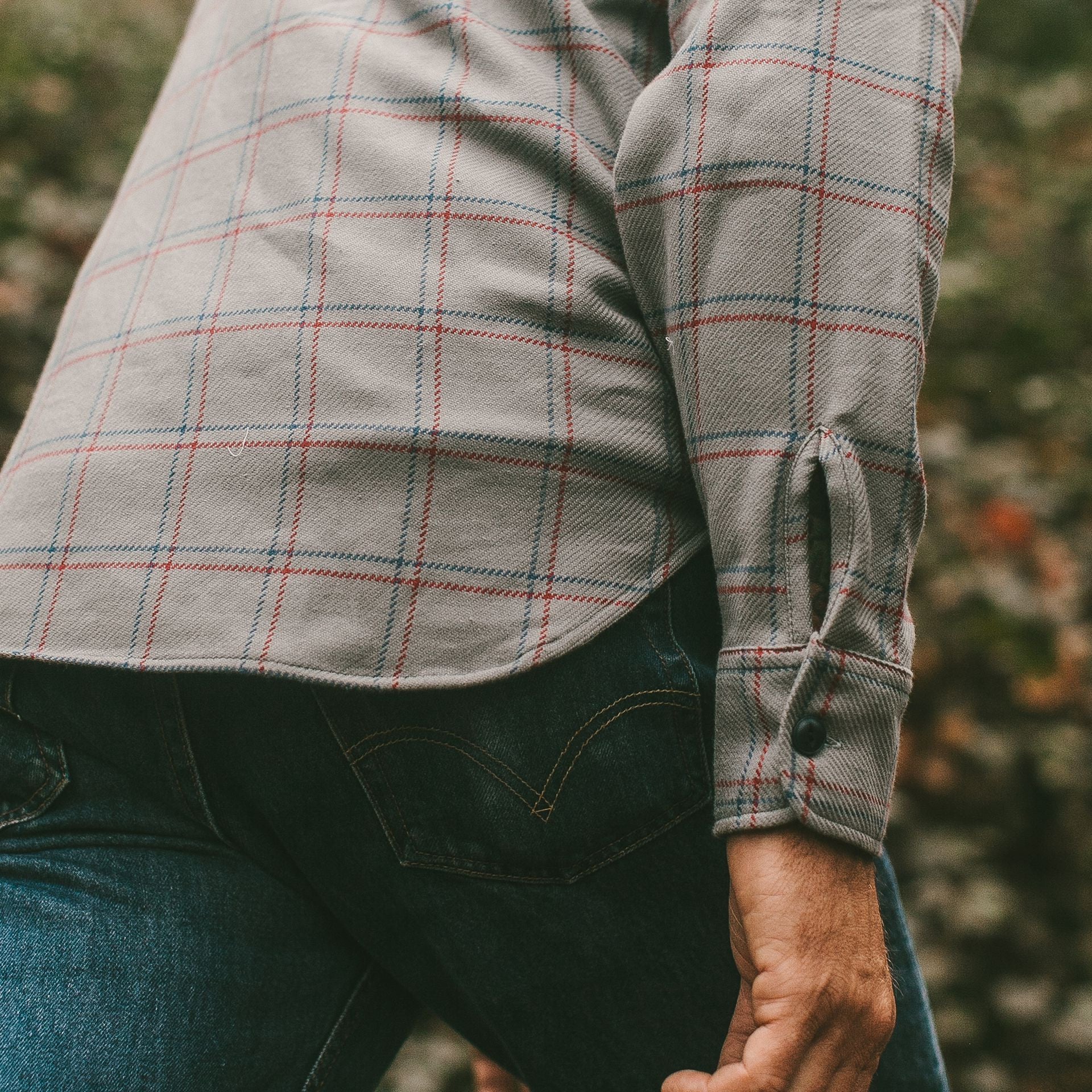 The Crater Shirt in Ash Plaid - Image 5