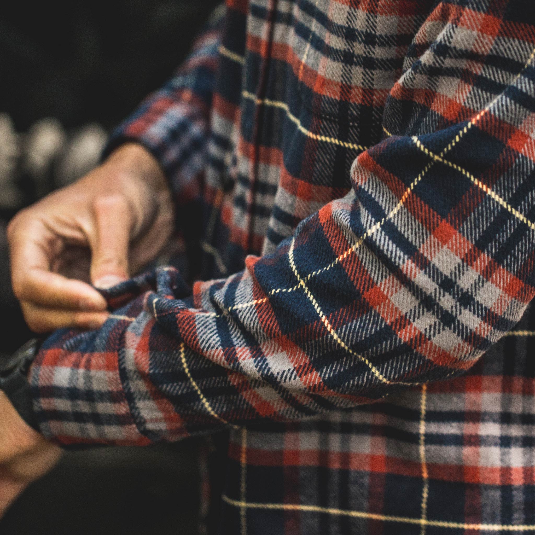 The Crater Shirt in Burgundy Plaid - Image 4