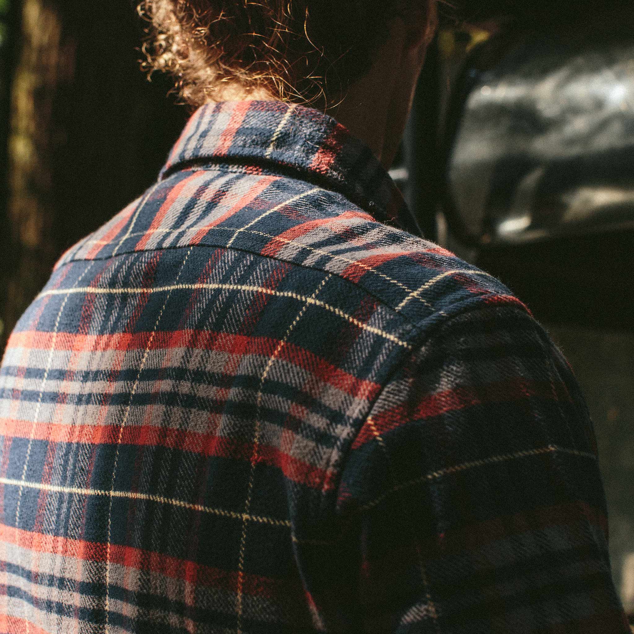 The Crater Shirt in Burgundy Plaid - Image 6
