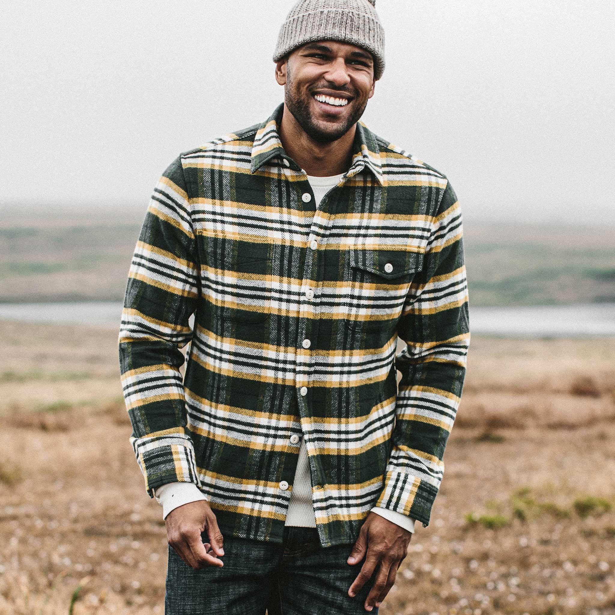 The Crater Shirt in Green Plaid - Image 4