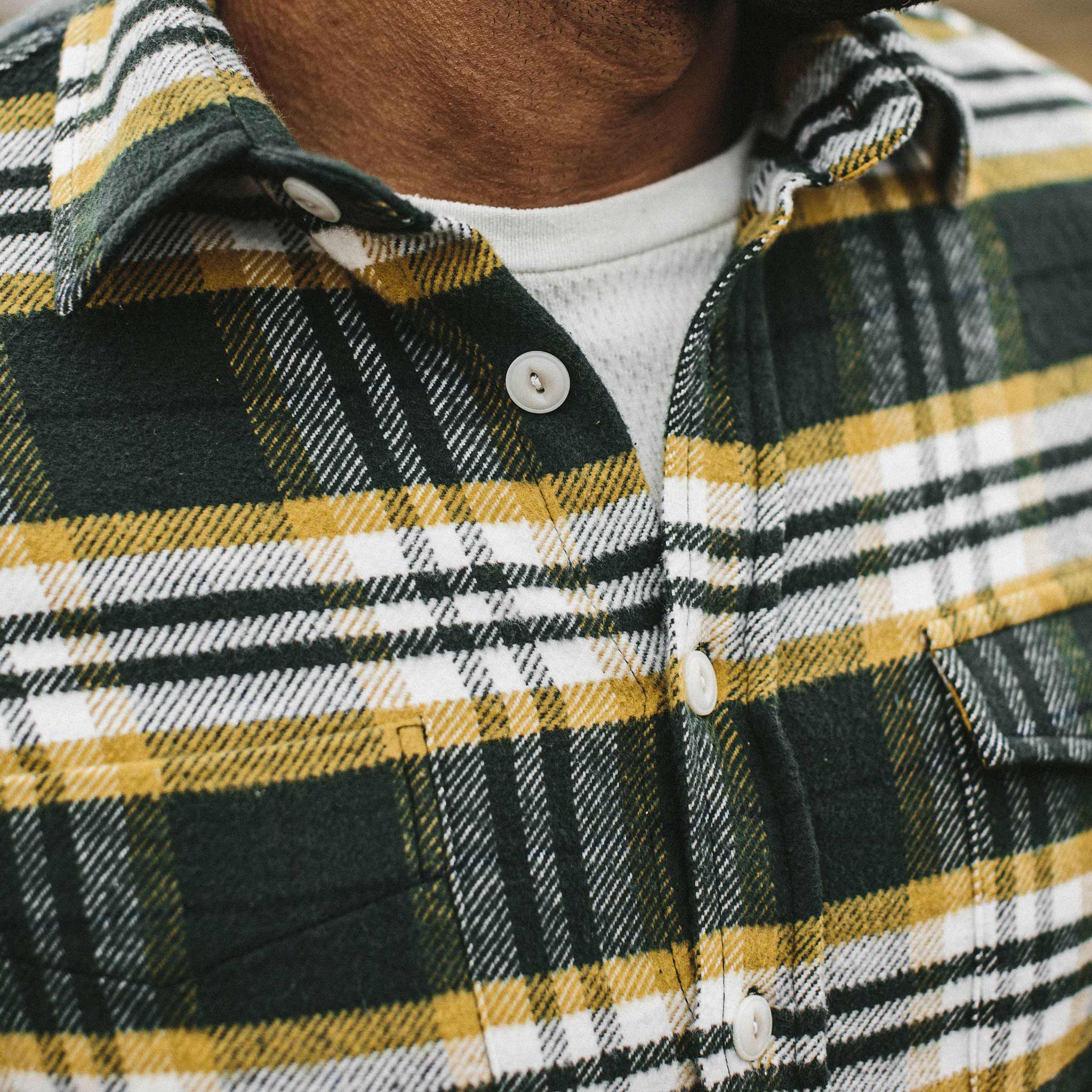 The Crater Shirt in Green Plaid - Image 5
