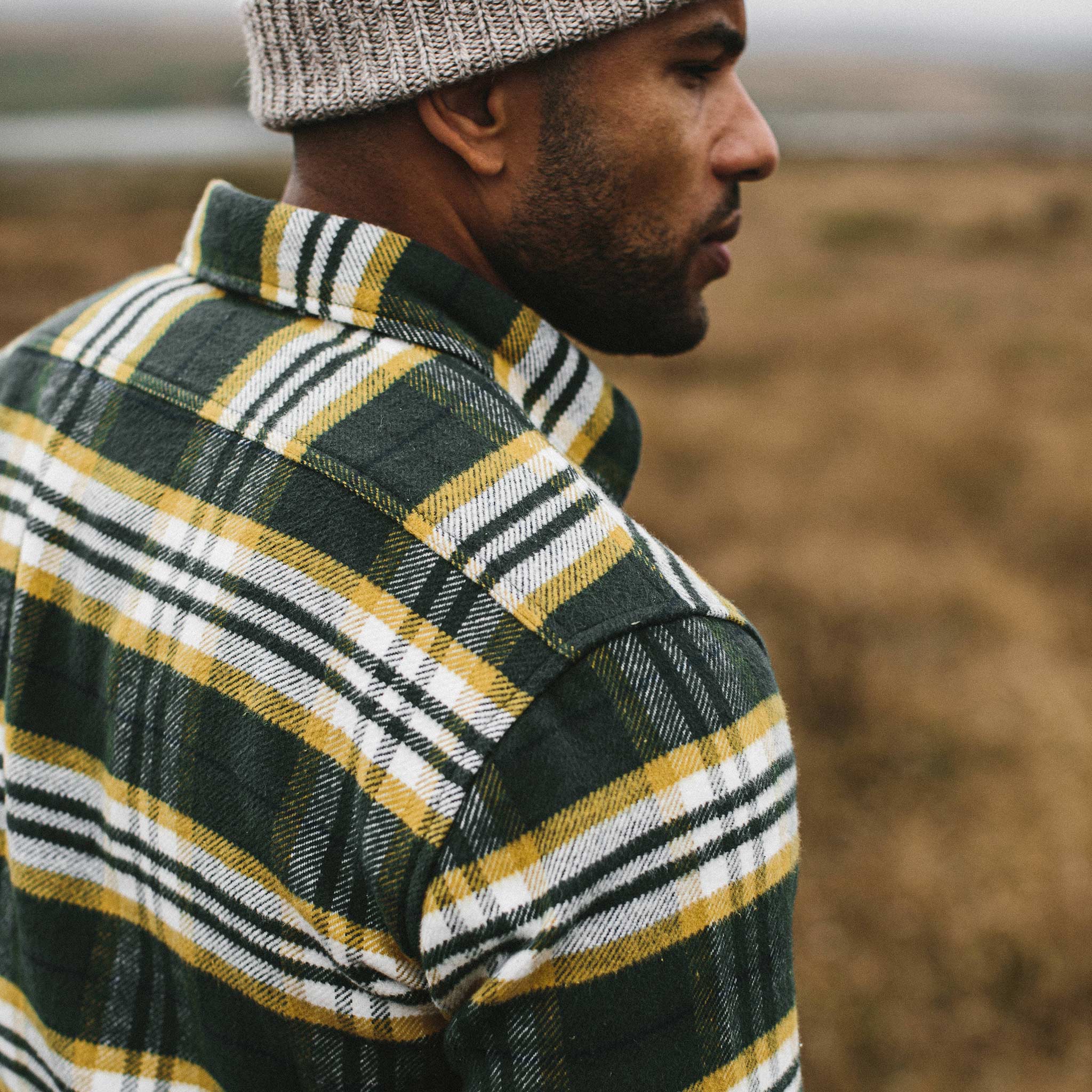 The Crater Shirt in Green Plaid - Image 6