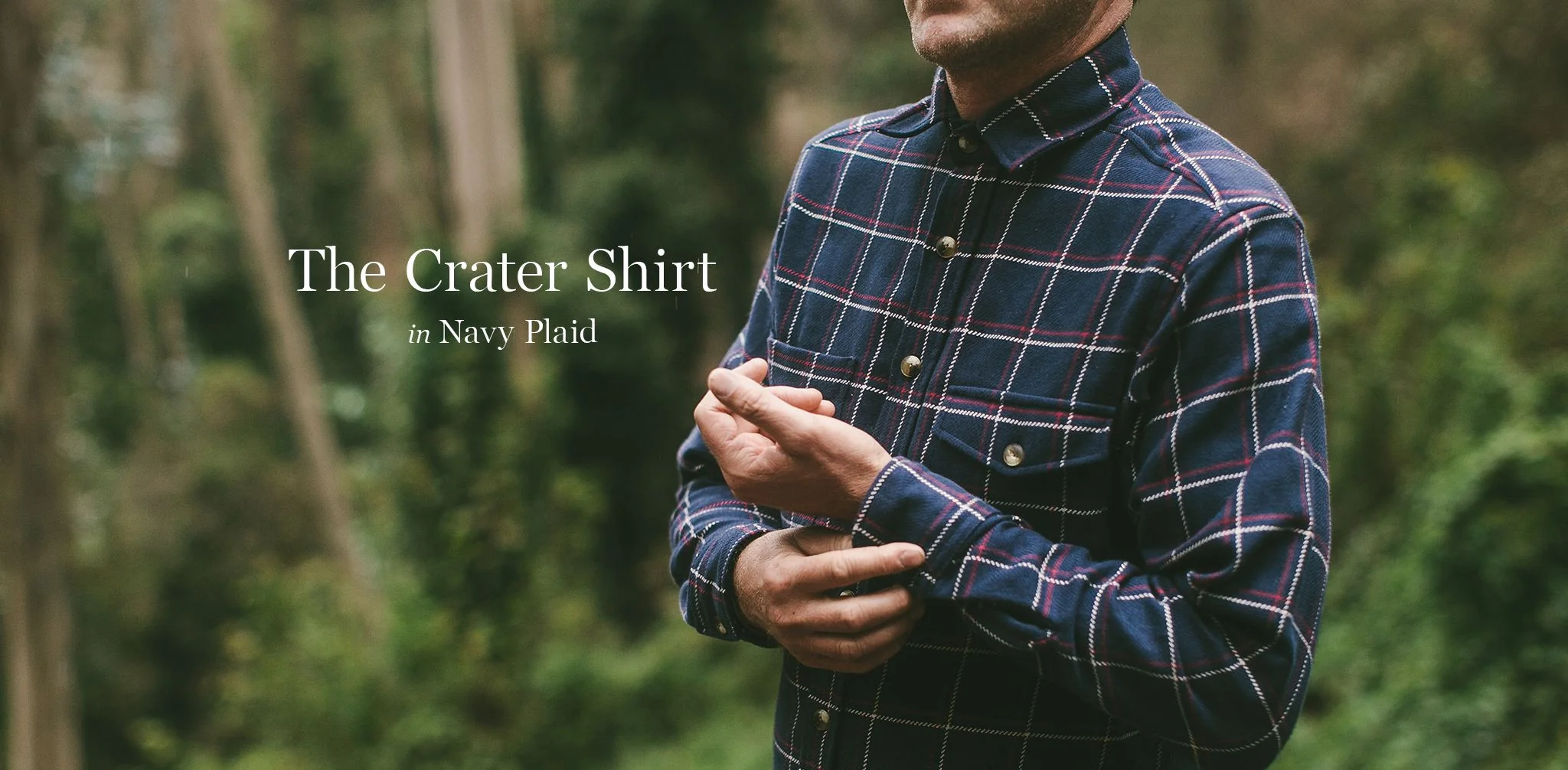 The Crater Shirt in Navy Plaid - Image 12