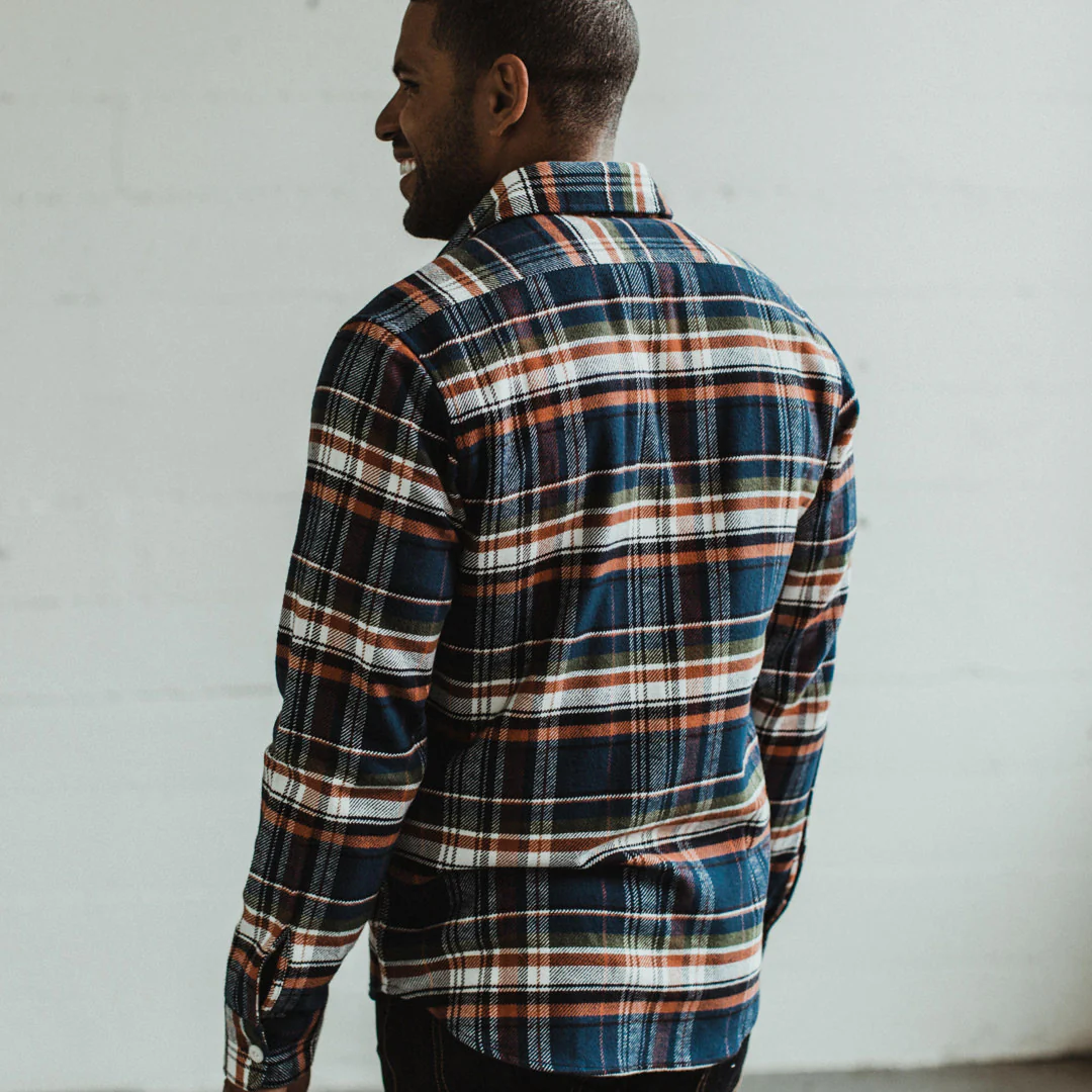 The Crater Shirt in Navy Plaid - Image 5