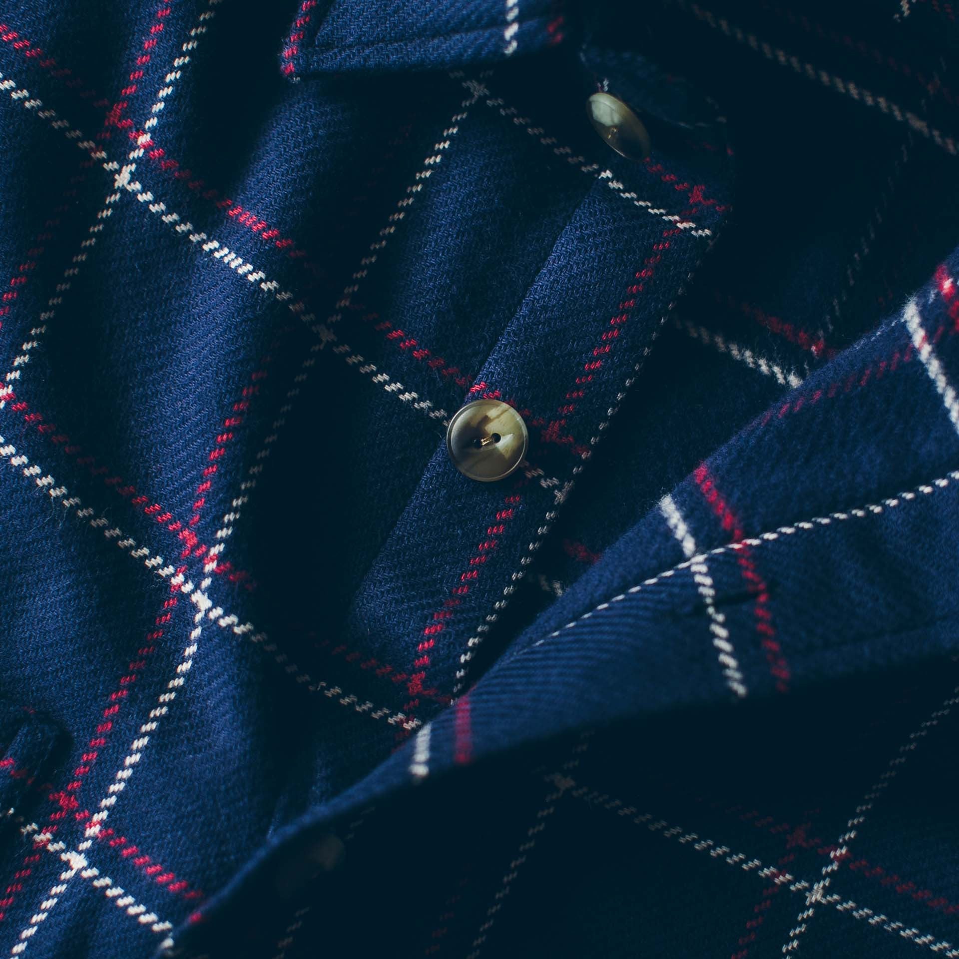 The Crater Shirt in Navy Plaid - Image 2