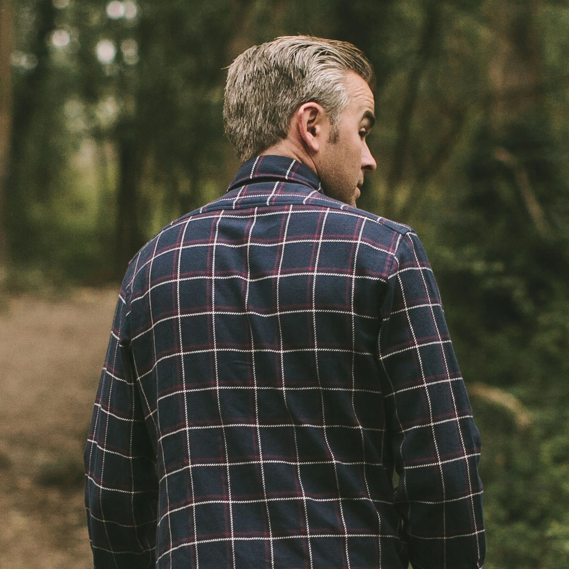 The Crater Shirt in Navy Plaid - Image 7