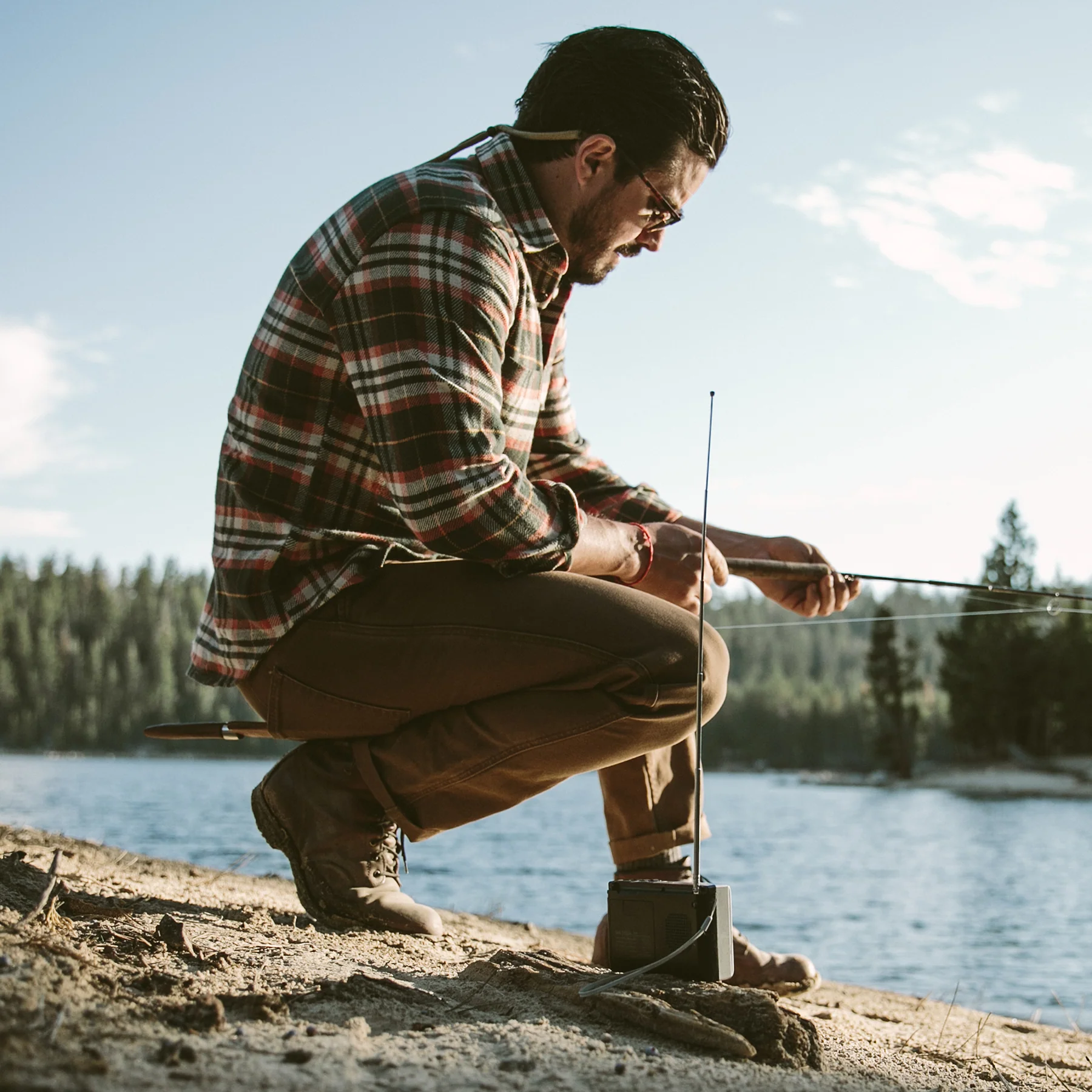 The Crater Shirt in Olive Plaid - Image 2