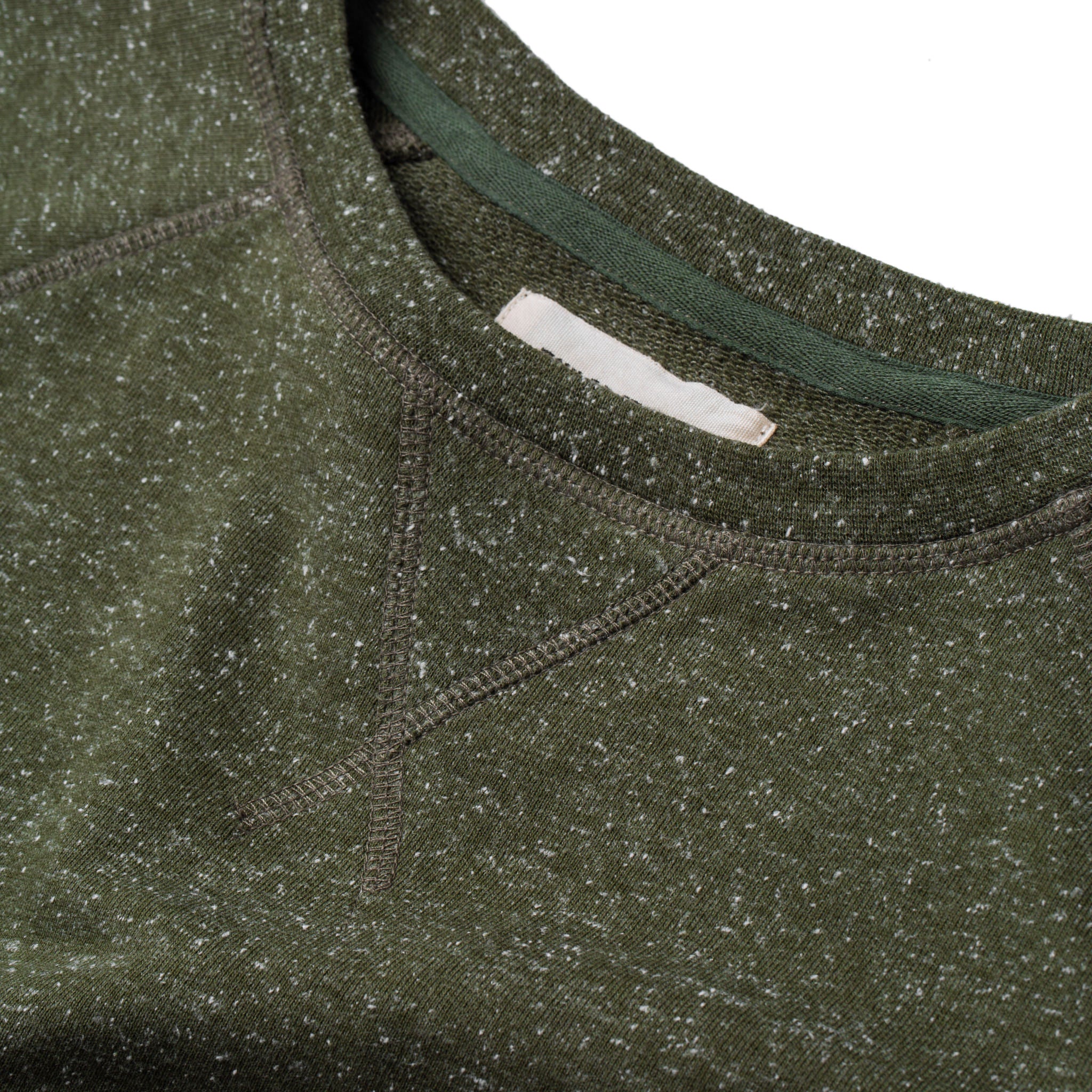 The Crewneck in French Terry Heather Olive - Image 8