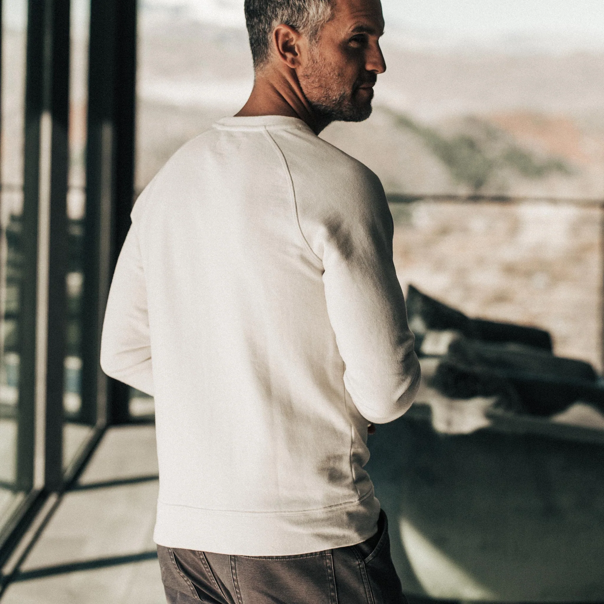 The Crewneck in Natural Donegal Terry - Image 5