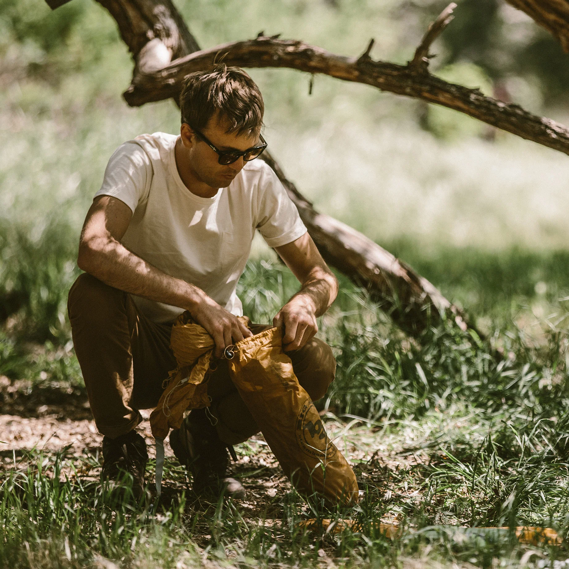 The Crewneck Pocket Tee in Natural Merino - Image 2