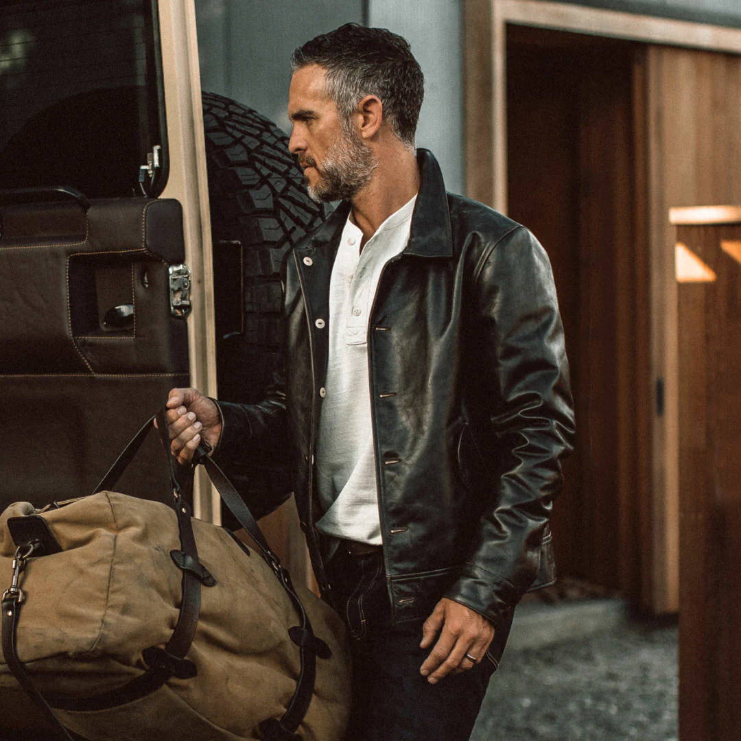 The Cuyama Jacket in Cola Leather - Image 3