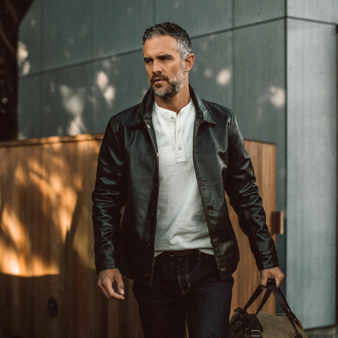 The Cuyama Jacket in Cola Leather - Image 4