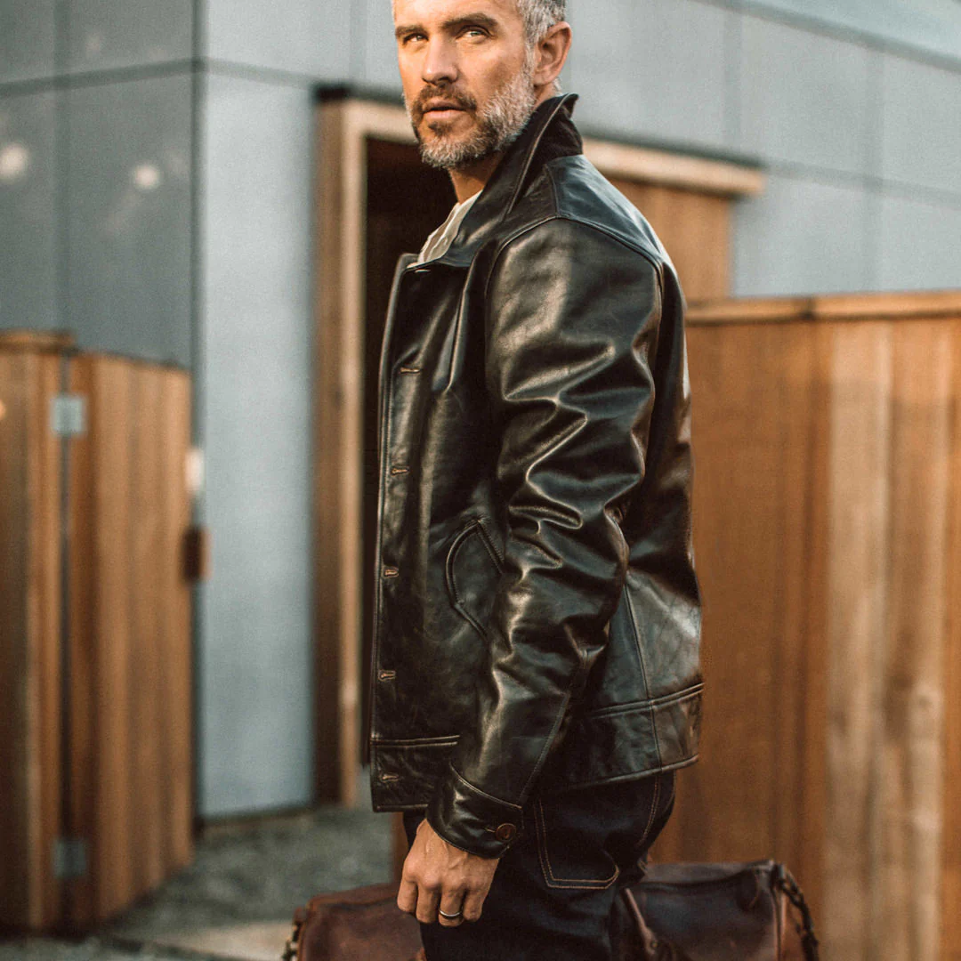 The Cuyama Jacket in Cola Leather - Image 7