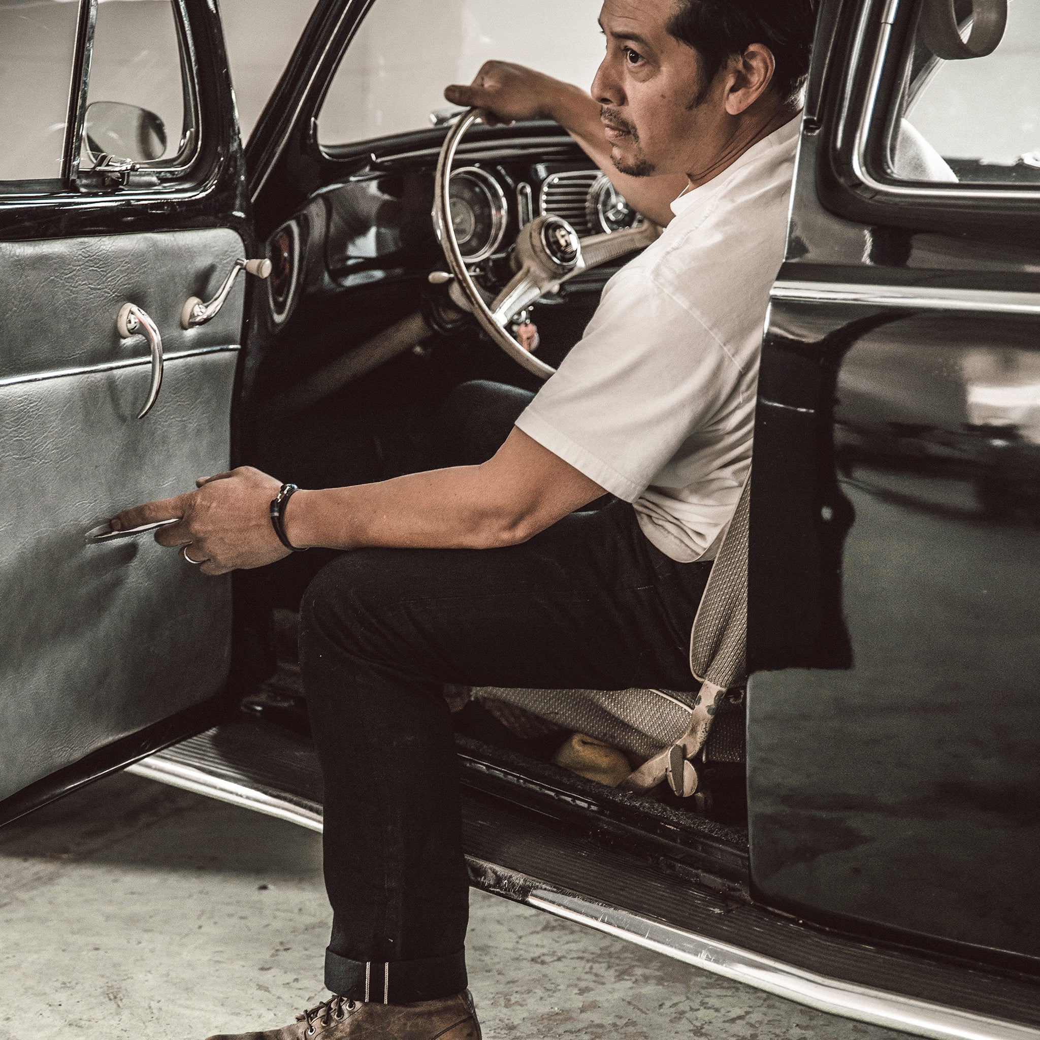 The Democratic Jean in Kuroki Mills Black Selvage - Image 2