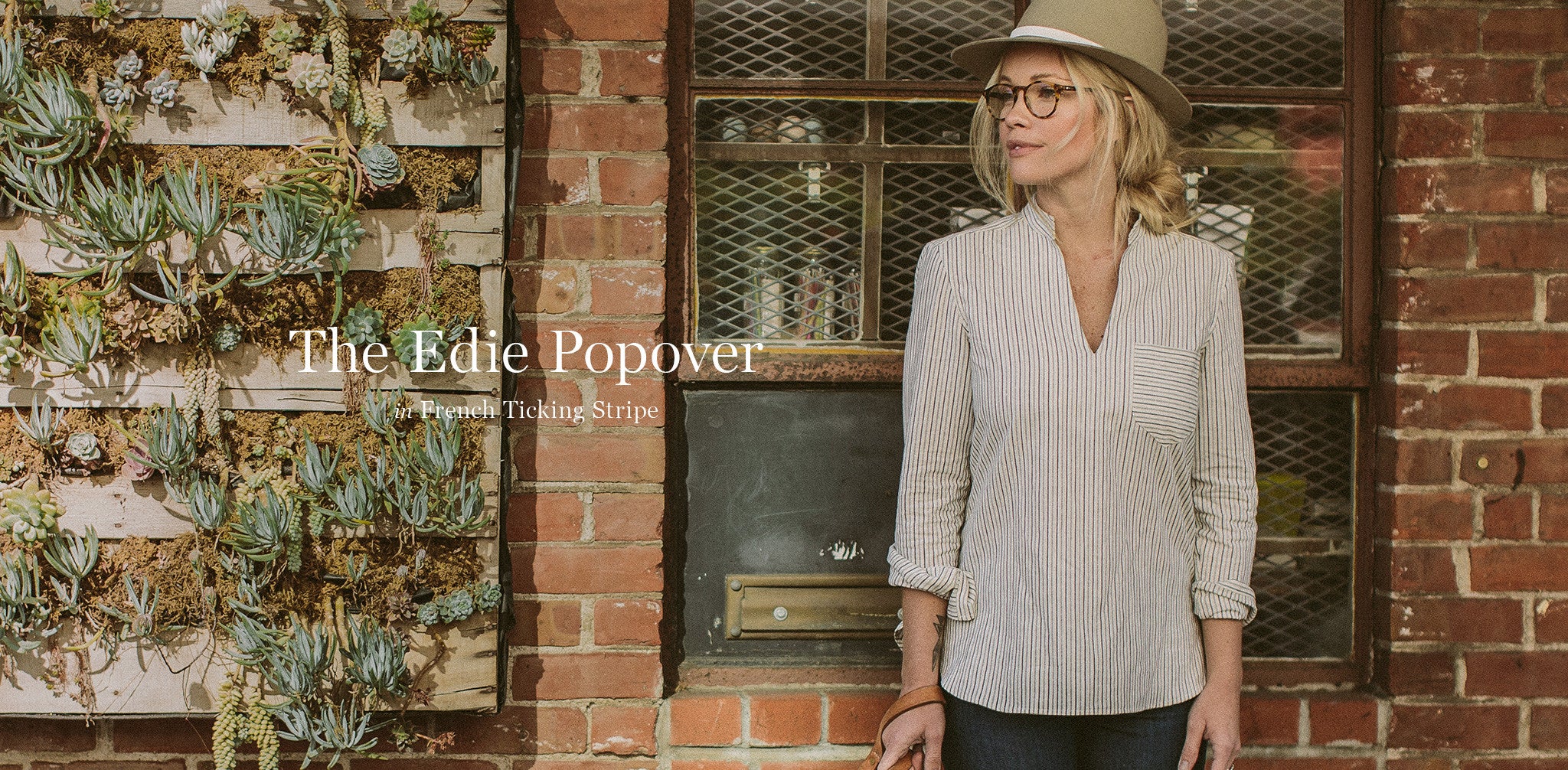 The Edie Popover in French Ticking Stripe - Image 7