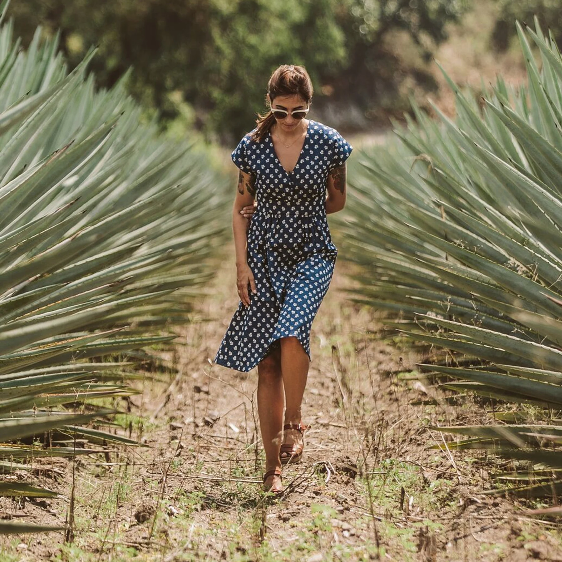 The Emma Dress in Indigo Print - Image 2