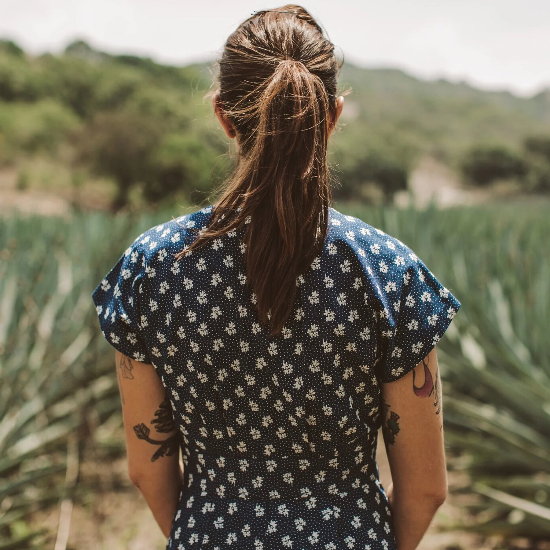 The Emma Dress in Indigo Print - Image 4