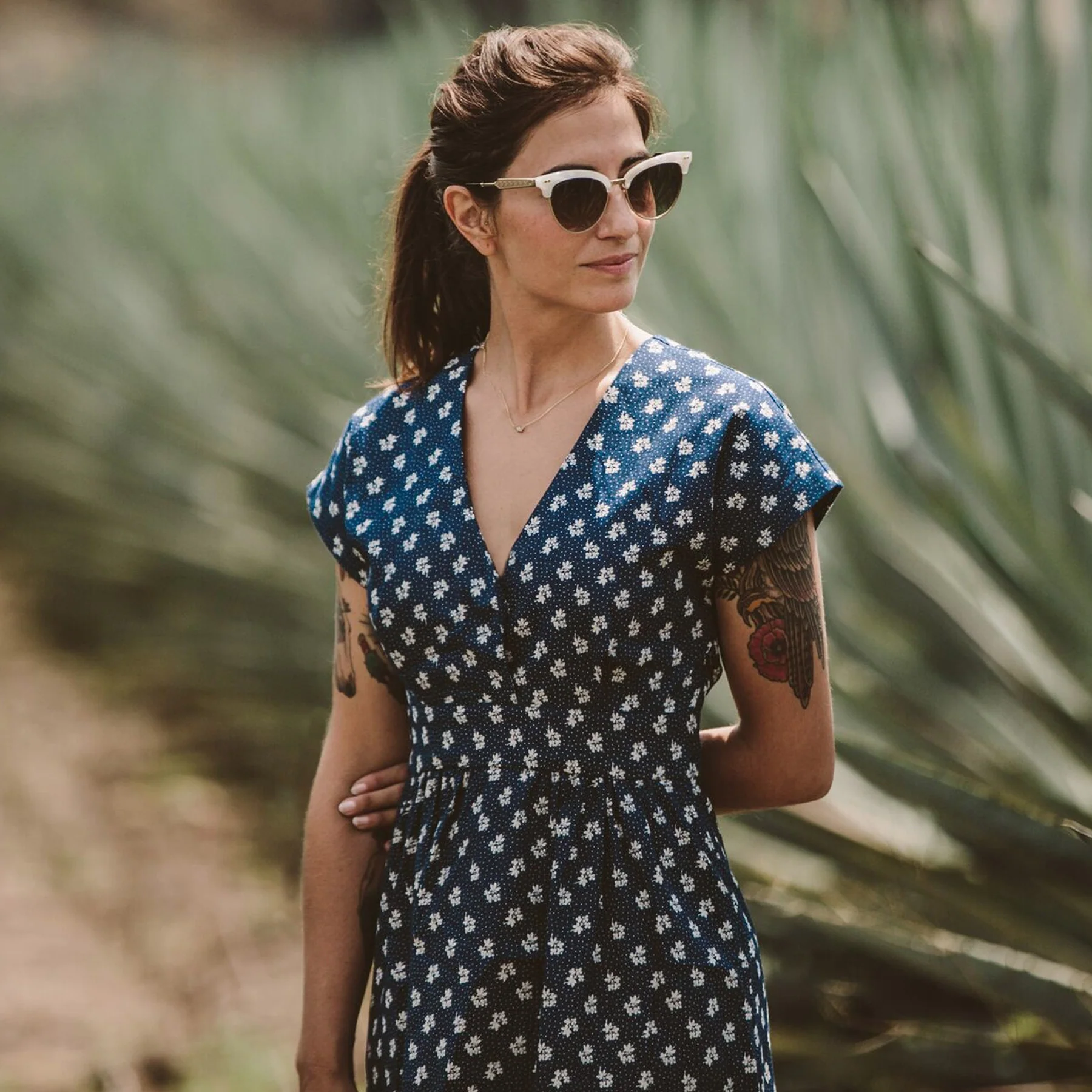 The Emma Dress in Indigo Print - Image 5