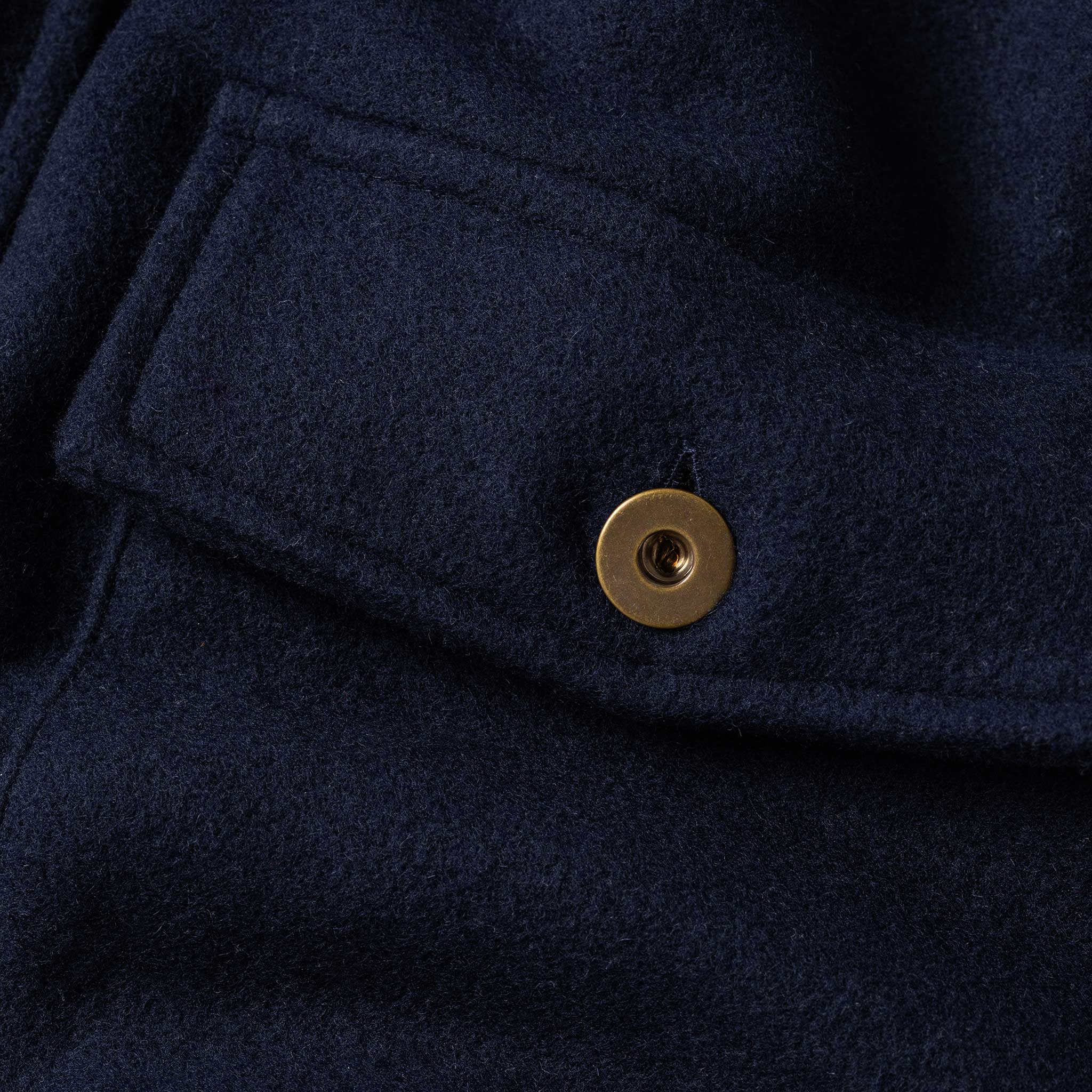 The Explorer Shirt in Navy Boiled Wool - Image 8
